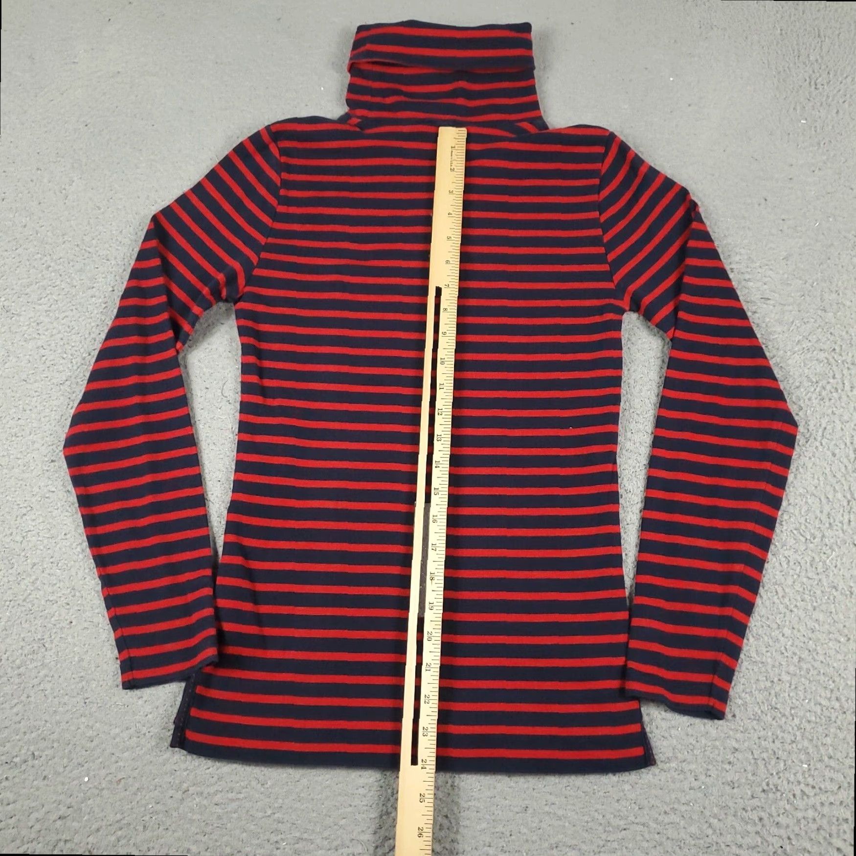 Tommy Hilfiger Tommy Hilfiger Womens Shirt Medium Red Blue Striped High Neck Pullover Size M / US 6-8 / IT 42-44 - 5 Thumbnail