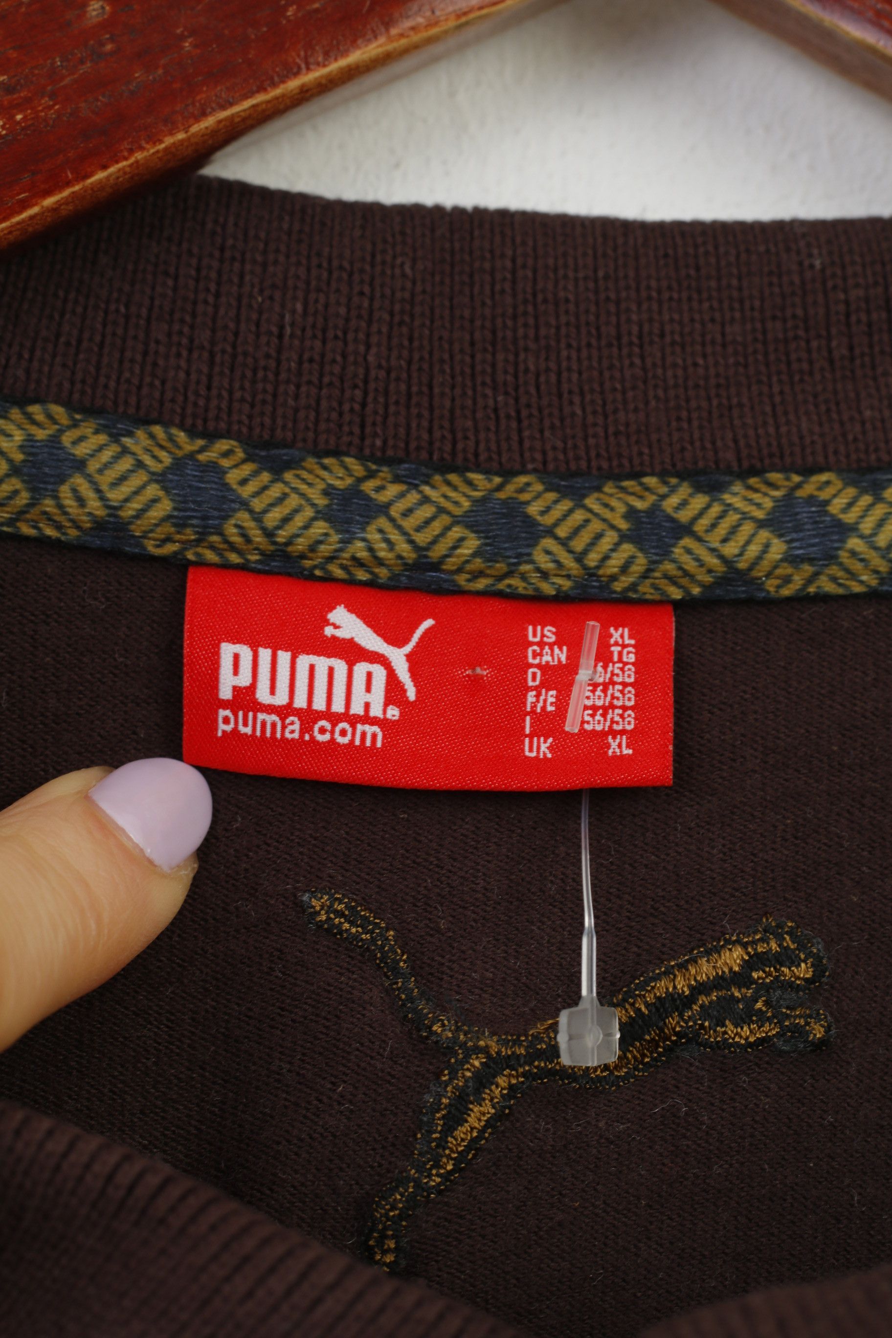 Puma Puma Men XL Polo Shirt Brown Collar Longsleeve 4301 Size US XL / EU 56 / 4 - 5 Thumbnail