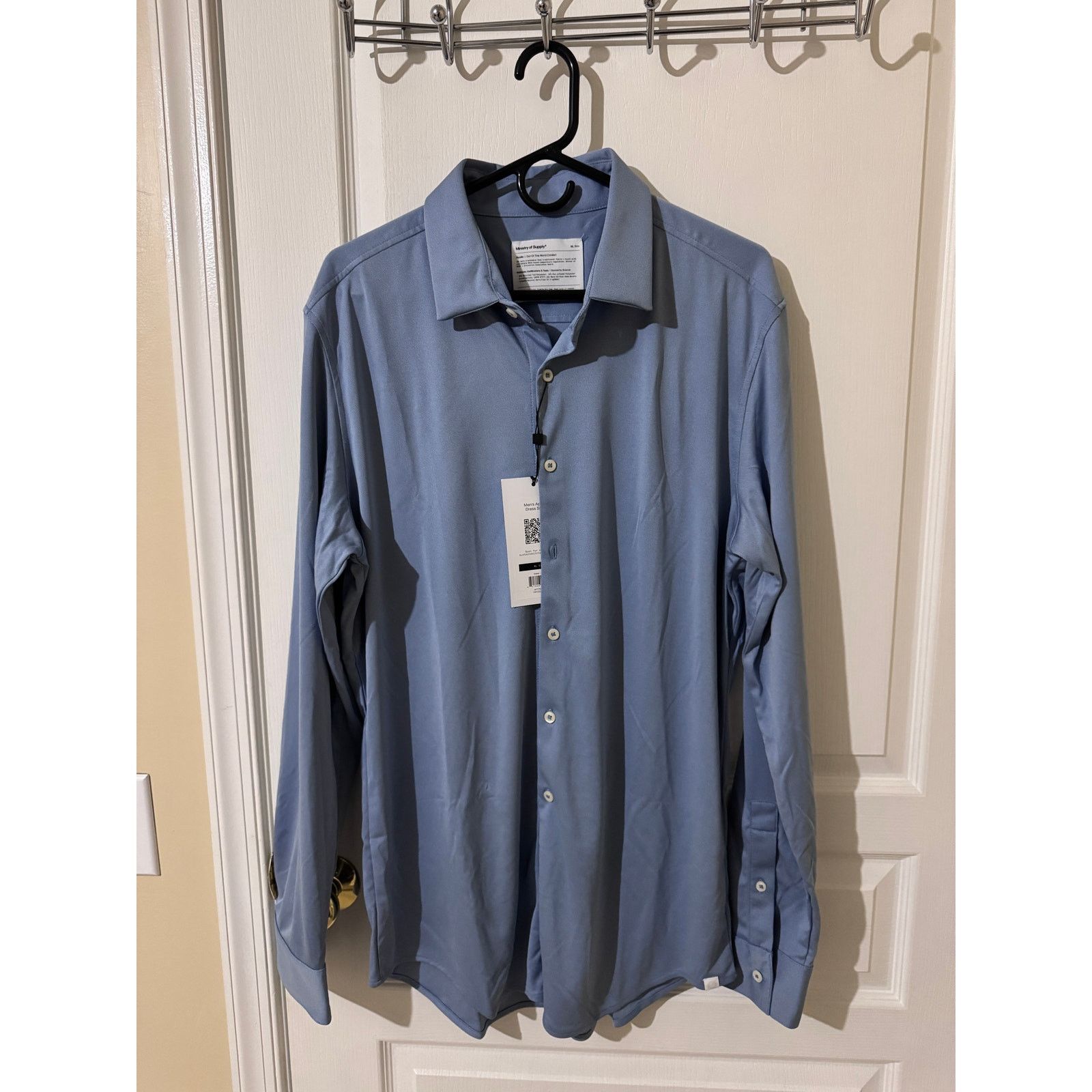 Ministry Of Supply Ministry of Supply Apollo Men DressShirt in City Oxford Blue Size US XL / EU 56 / 4 - 2 Thumbnail
