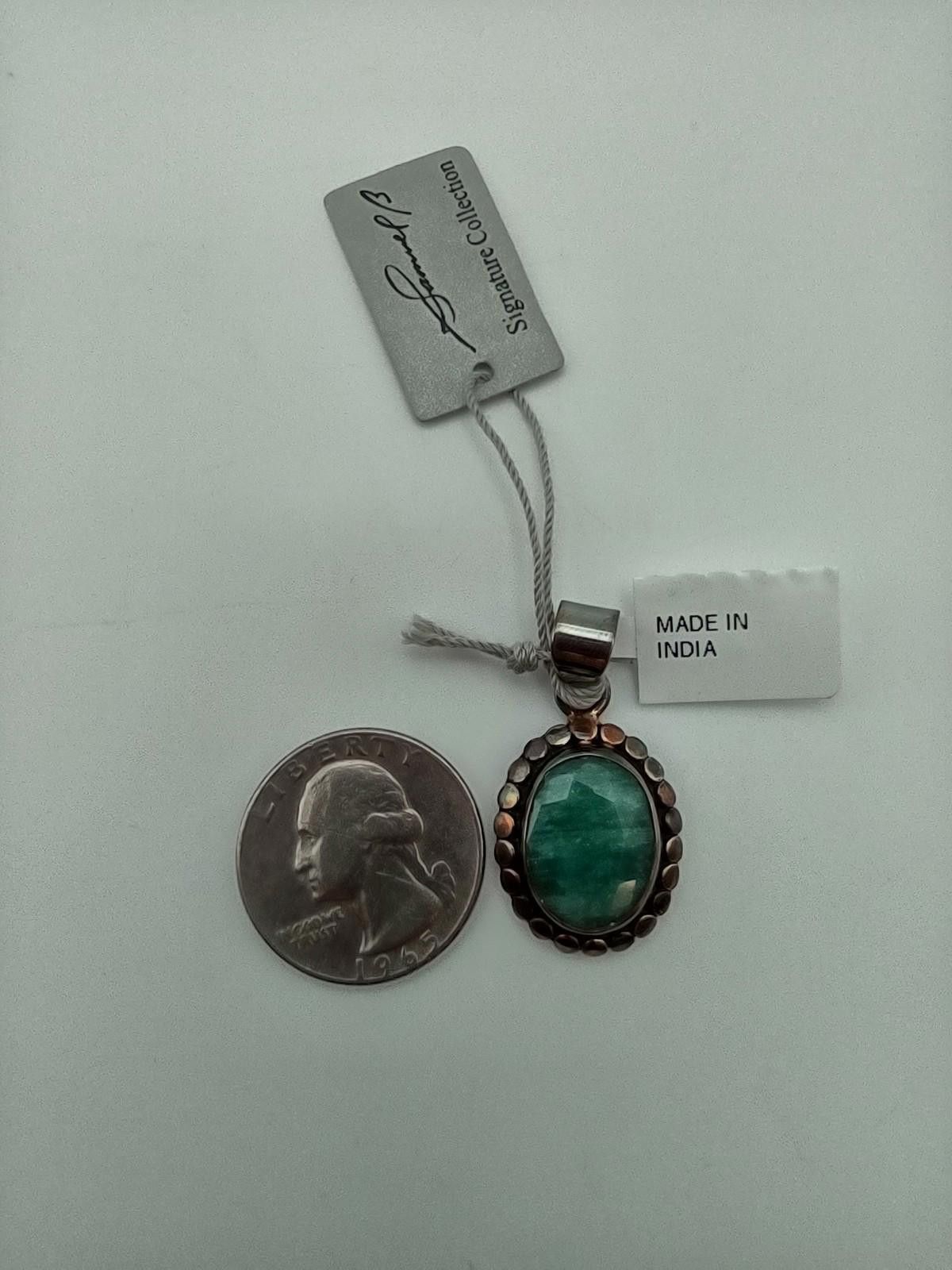 Other Samuel B 925 Rustic Emerald Bali Pendant 5.96g with Tags Size ONE SIZE - 3 Thumbnail