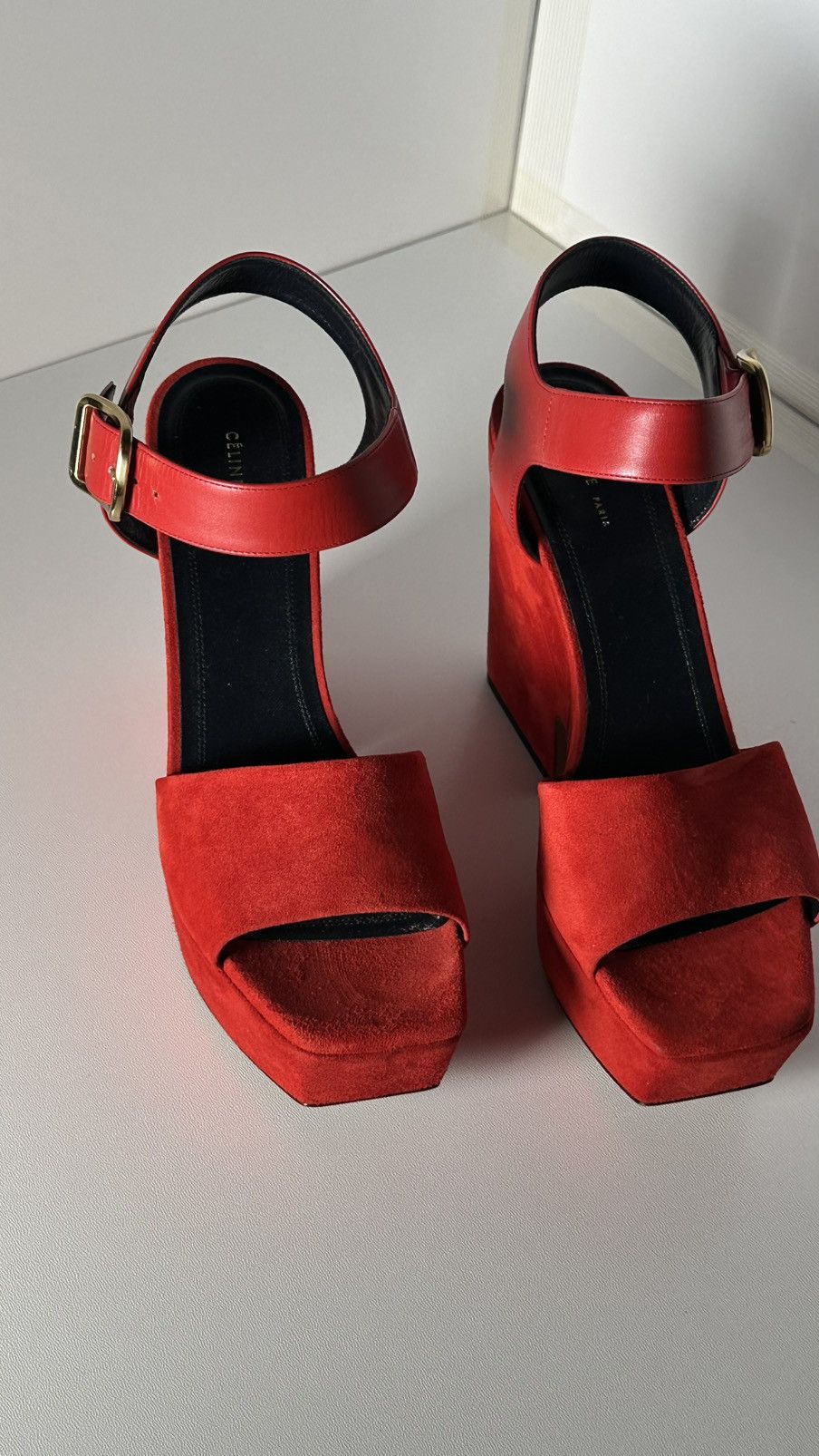 Celine Celine sandals women red 🔥 38.5 s Size US 8.5 / IT 38.5 - 3 Thumbnail
