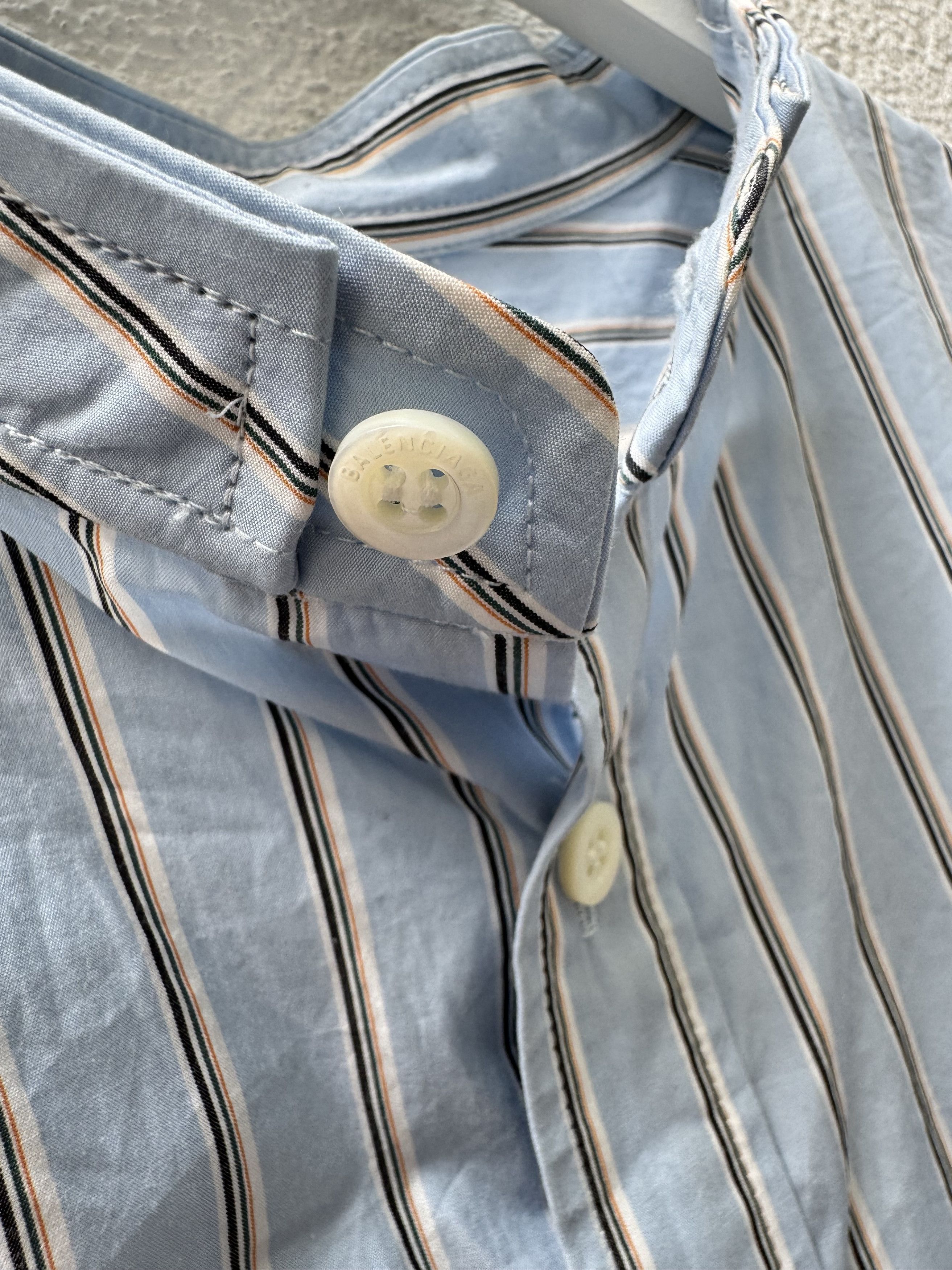 Balenciaga Balenciaga Striped Swing Button Down Shirt Size US M / EU 48-50 / 2 - 4 Thumbnail