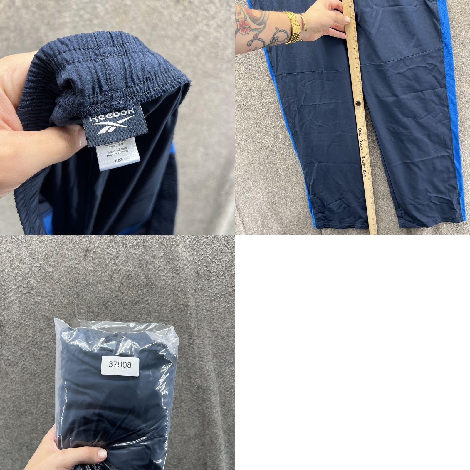 Reebok Reebok Pants XL Navy Blue Track Pockets Logo Size US 36 / EU 52 - 8 Thumbnail