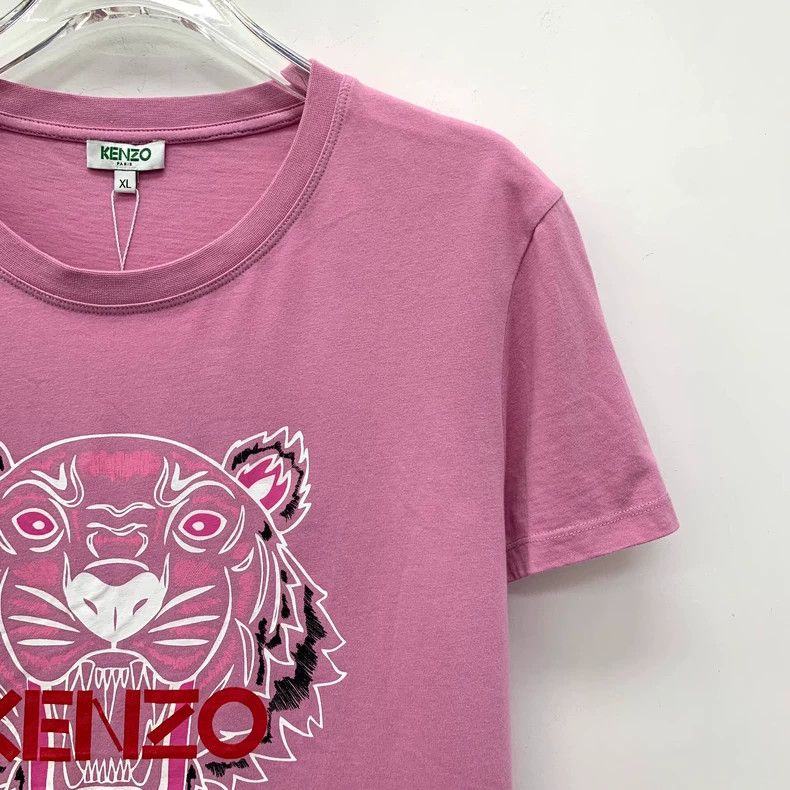Kenzo KENZO Pink tiger printed cotton round neck short sleeve T- Size XL / US 12-14 / IT 48-50 - 3 Thumbnail