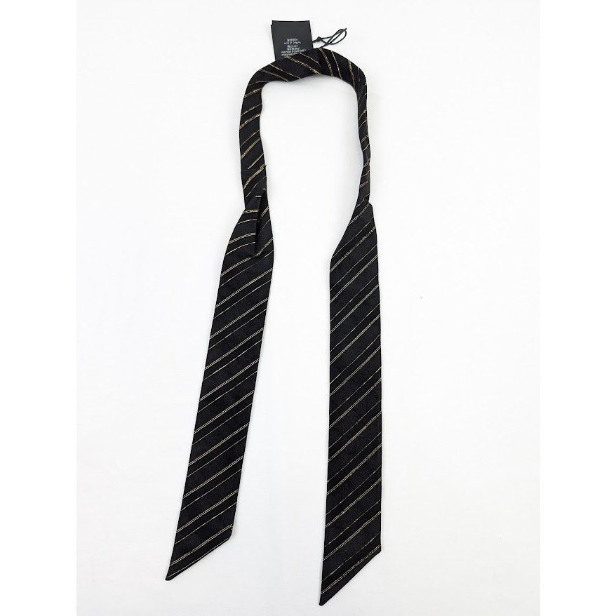 Saint Laurent Paris o1rshd1 Q:2 / Size: OS / Scarf Noeud Lavallie in Black/Gold Size ONE SIZE - 2 Thumbnail