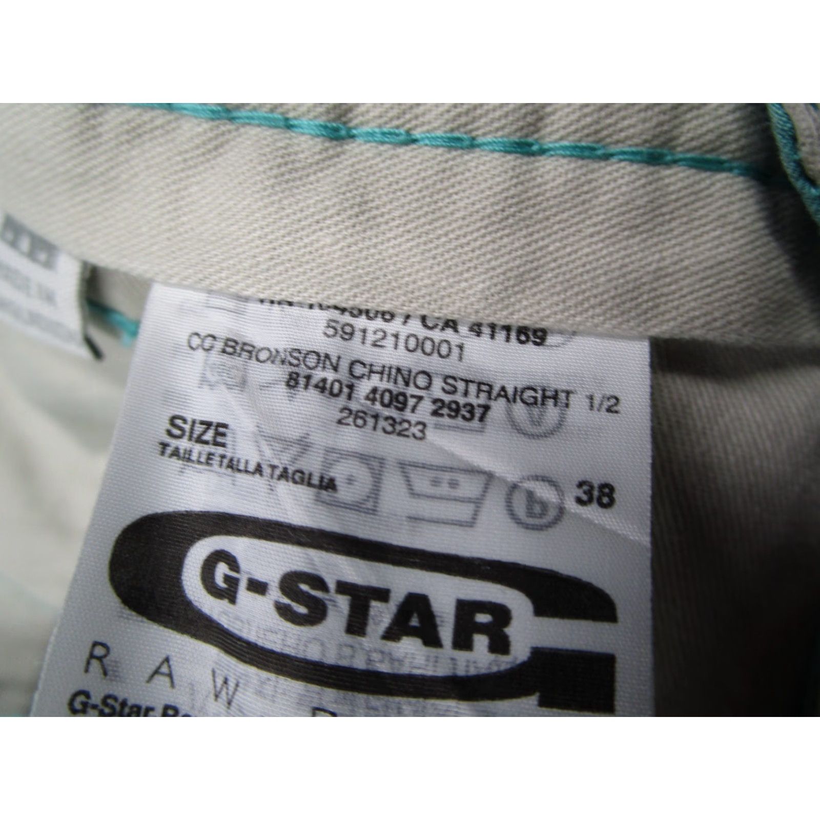 G-Star VINTAGE G-Star Men's Blue Bronson Chino Shorts 38 Casual Bermuda 12" Inseam Skate Streetwear Size US 38 / EU 54 - 3 Thumbnail