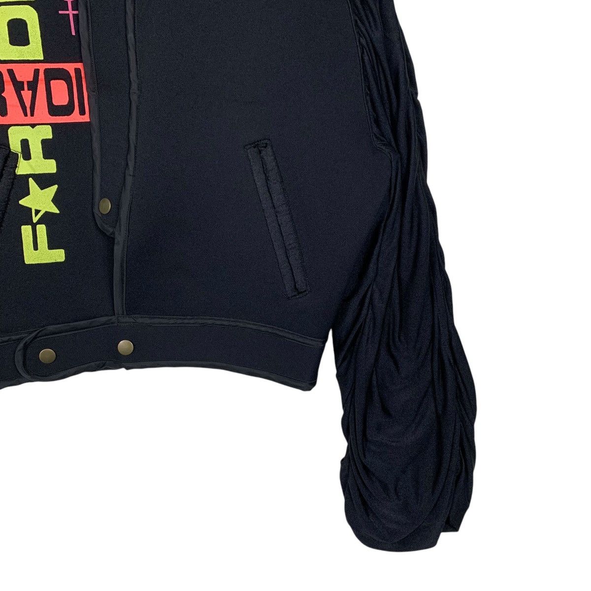Japanese Brand FARADIC Big Logo Printed Hybrid Cropped Jacket #1646-C73 Size M / US 6-8 / IT 42-44 - 4 Thumbnail