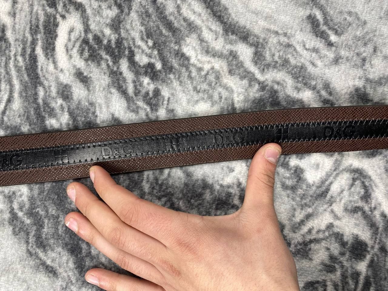 Dolce & Gabbana Vintage Monogram Dolce Gabbana Leather Belt 90s Big Logo DG Size ONE SIZE - 7 Thumbnail