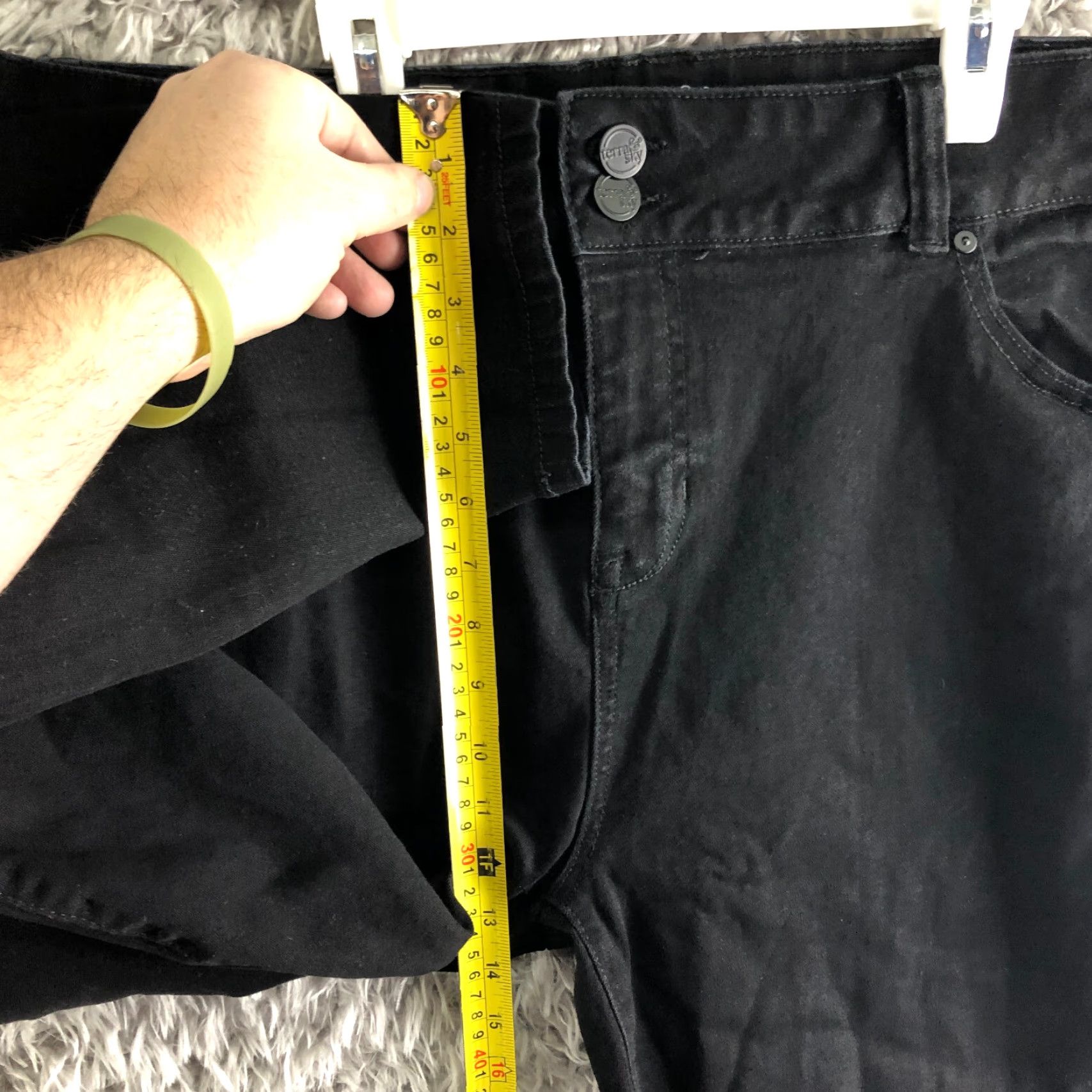 Vintage Terra & Sky Womens Plus Size 18W High Rise Skinny Dark Wash Black Denim Jeans Jeans Size 40" / US 18 - 4 Thumbnail
