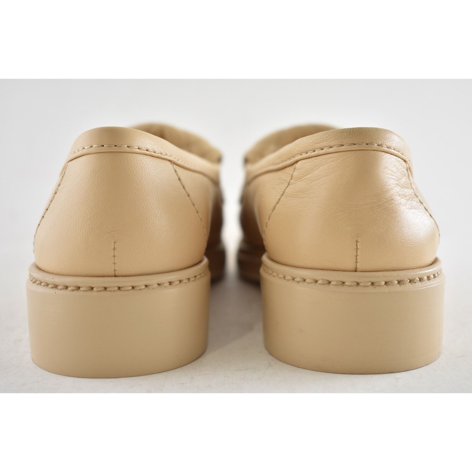 Chanel Chanel 24C Beige Leather Quilted Flap Turnlock Moccasin Size US 7 / IT 37 - 16 Thumbnail
