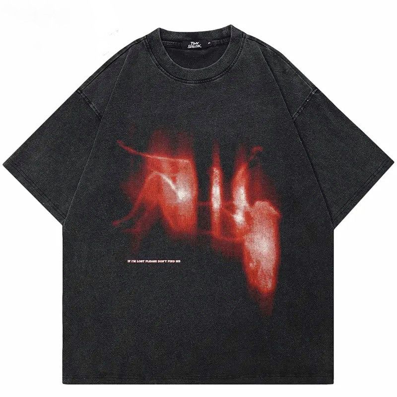 Vintage Streetwear Retro Vintage Style Shadow Washed T Shirt y2k Size US M / EU 48-50 / 2 - 1 Thumbnail