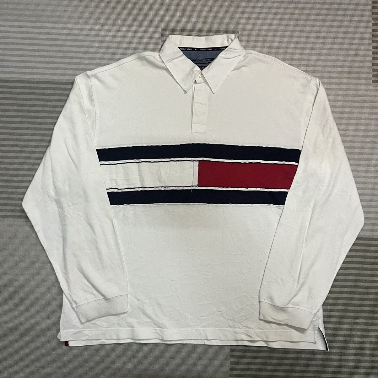 Tommy Hilfiger Vintage 90s Tommy Hilfiger Long Sleeve Rugby Shirt Size XXL Size US XXL / EU 58 / 5 - 1 Thumbnail