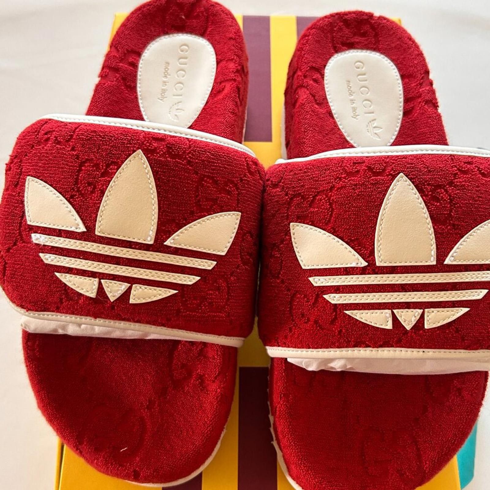 Gucci NWT men's GUCCI adidas x GUCCI GG Sandal 702412 size 8 Size US 8 / EU 41 - 3 Thumbnail