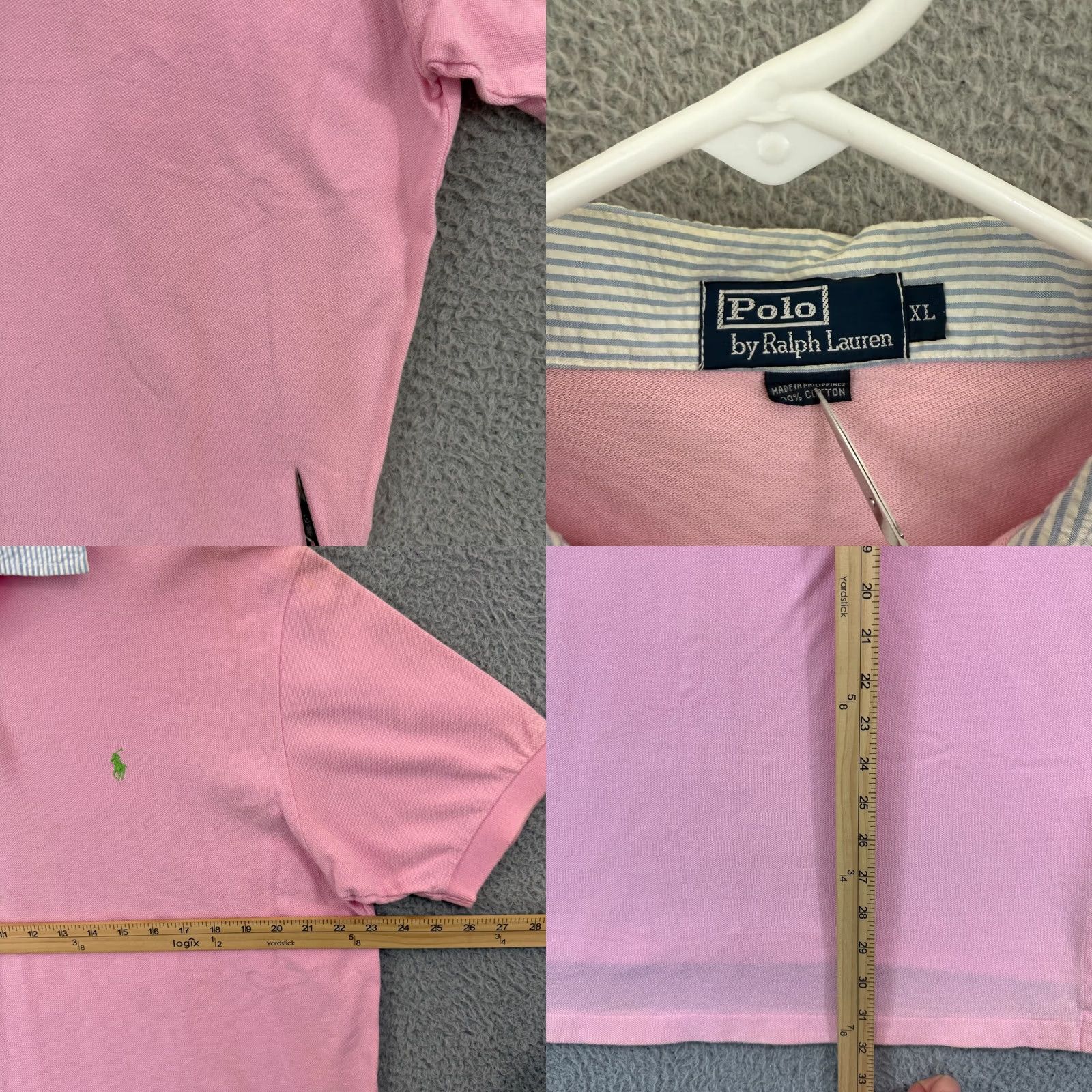 Ralph Lauren VINTAGE Polo Ralph Lauren Shirt Mens XL Pink Polo Collar 90s Pony Golf Casual Size US XL / EU 56 / 4 - 8 Thumbnail