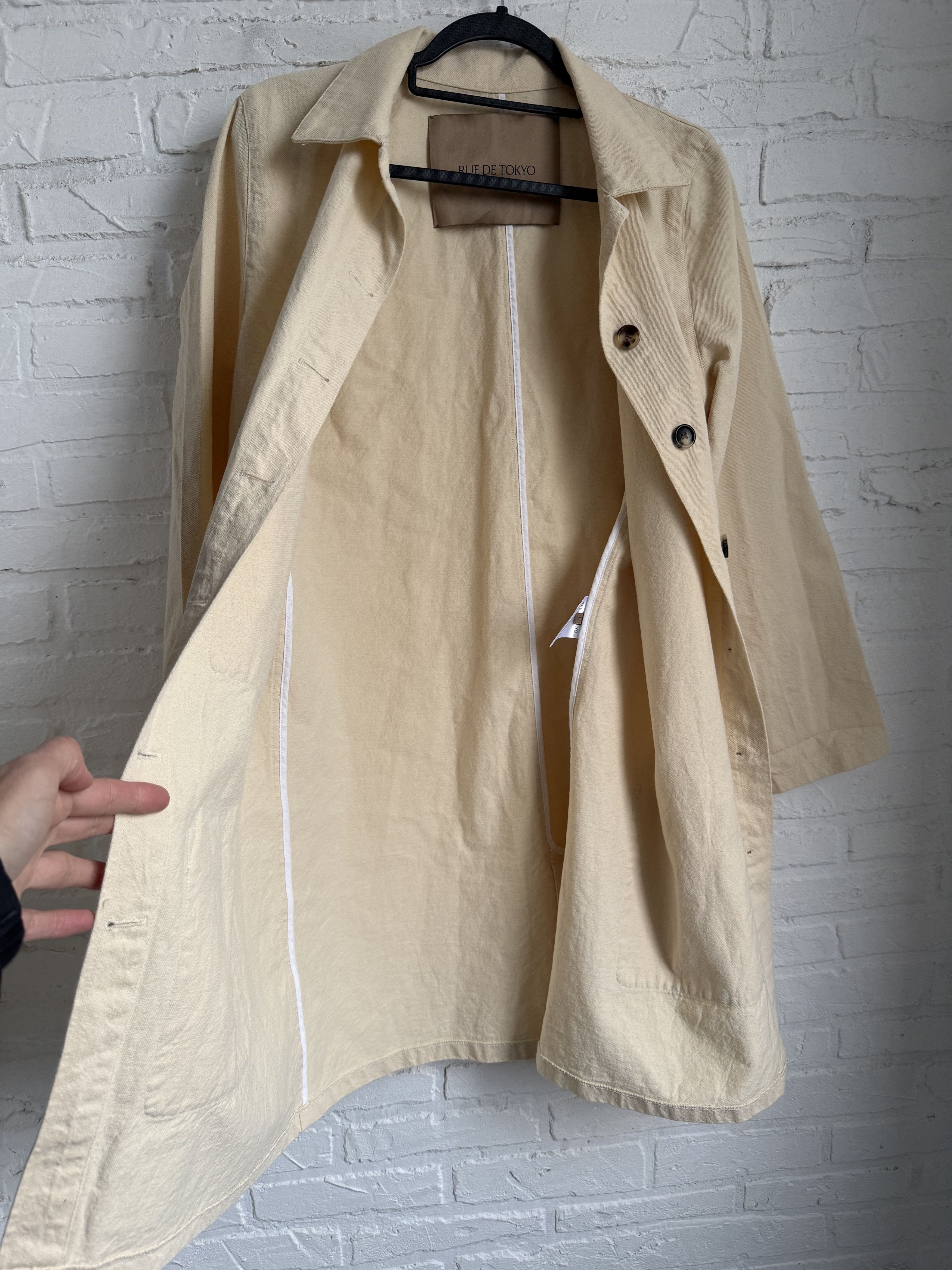 Japanese Brand RUE DE TOKYO Beige Cotton denim work jacket Size L / US 10 / IT 46 - 5 Thumbnail