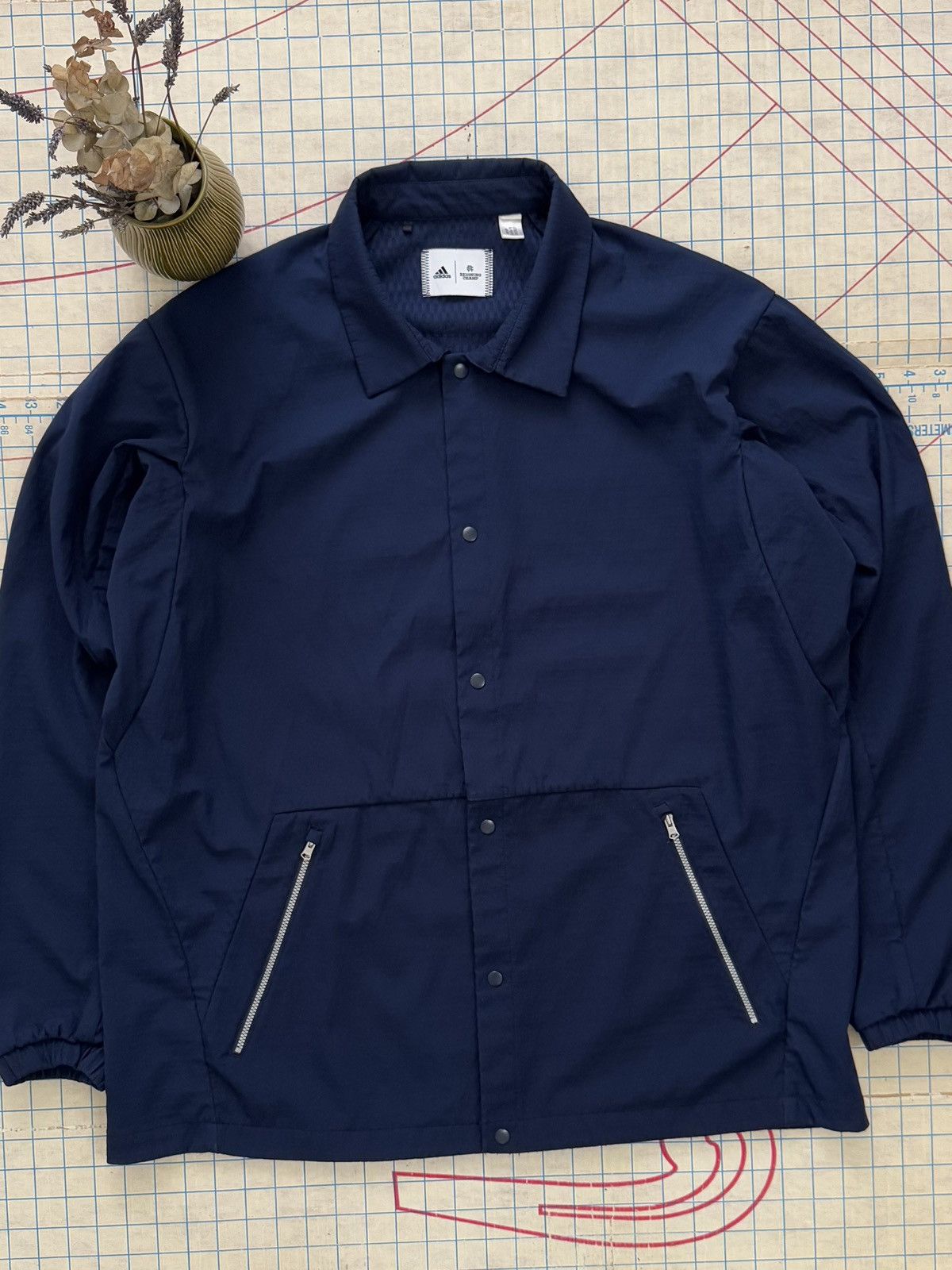 Adidas × Reigning Champ Adidas x Reigning Champ Coaches Jacket Navy Fits Mens XL Size US XL / EU 56 / 4 - 2 Thumbnail