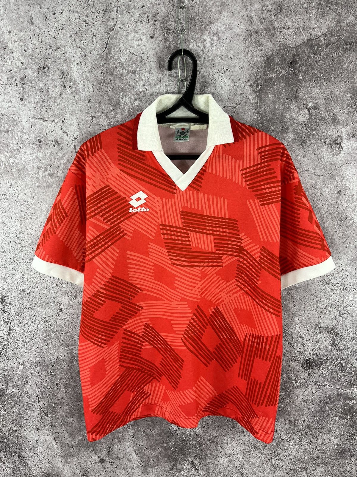 Lotto Sport × Vintage Vintage 90’s Lotto Soccer Jersey #9 TOSUN Red Tee Size L Size US L / EU 52-54 / 3 - 2 Thumbnail