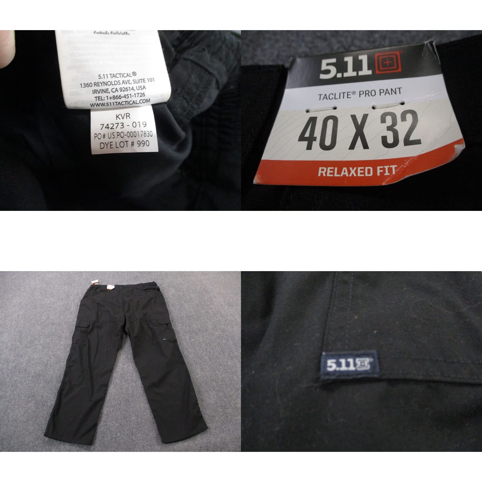 Vintage 5.11 Tactical Pants Men 40 X 32 Taclite Pro Hiking Tech Utility Work Outdoor NEW Pants Mens 40 Black Cargo Straight Inseam 32 Canvas Cotton Polyester Size US 39 - 9 Thumbnail