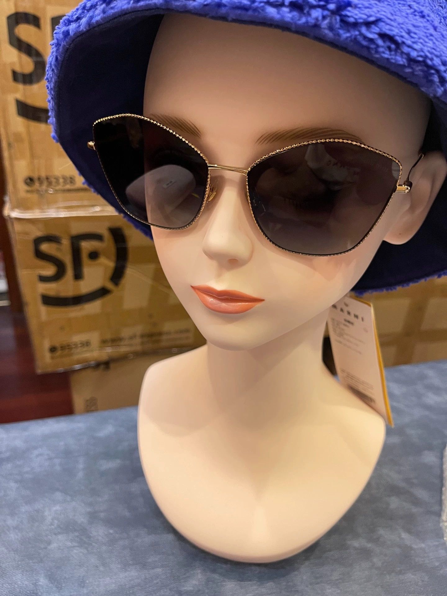 Miu Miu MIU MIU Cat-Eye Gradient Gold Metal Sunglasses Size ONE SIZE - 6 Thumbnail