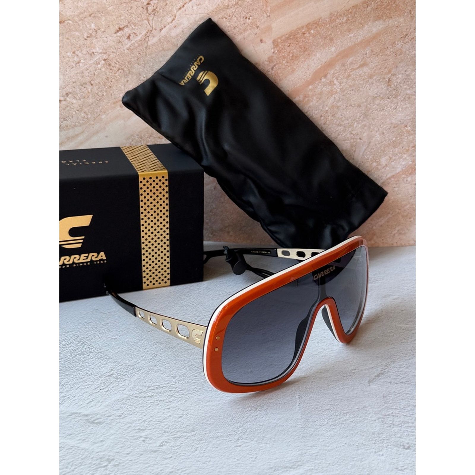 Carrera NEW Carrera Flaglab 17 Mask Shield Sunglasses Orange Size ONE SIZE - 4 Thumbnail