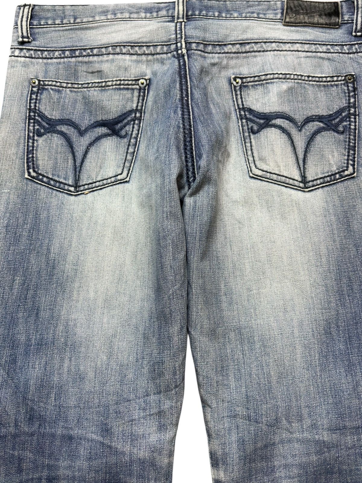 JACKROSE Vintage Jackrose Flare Faded Ripped Distressed Denim Size US 34 / EU 50 - 6 Thumbnail