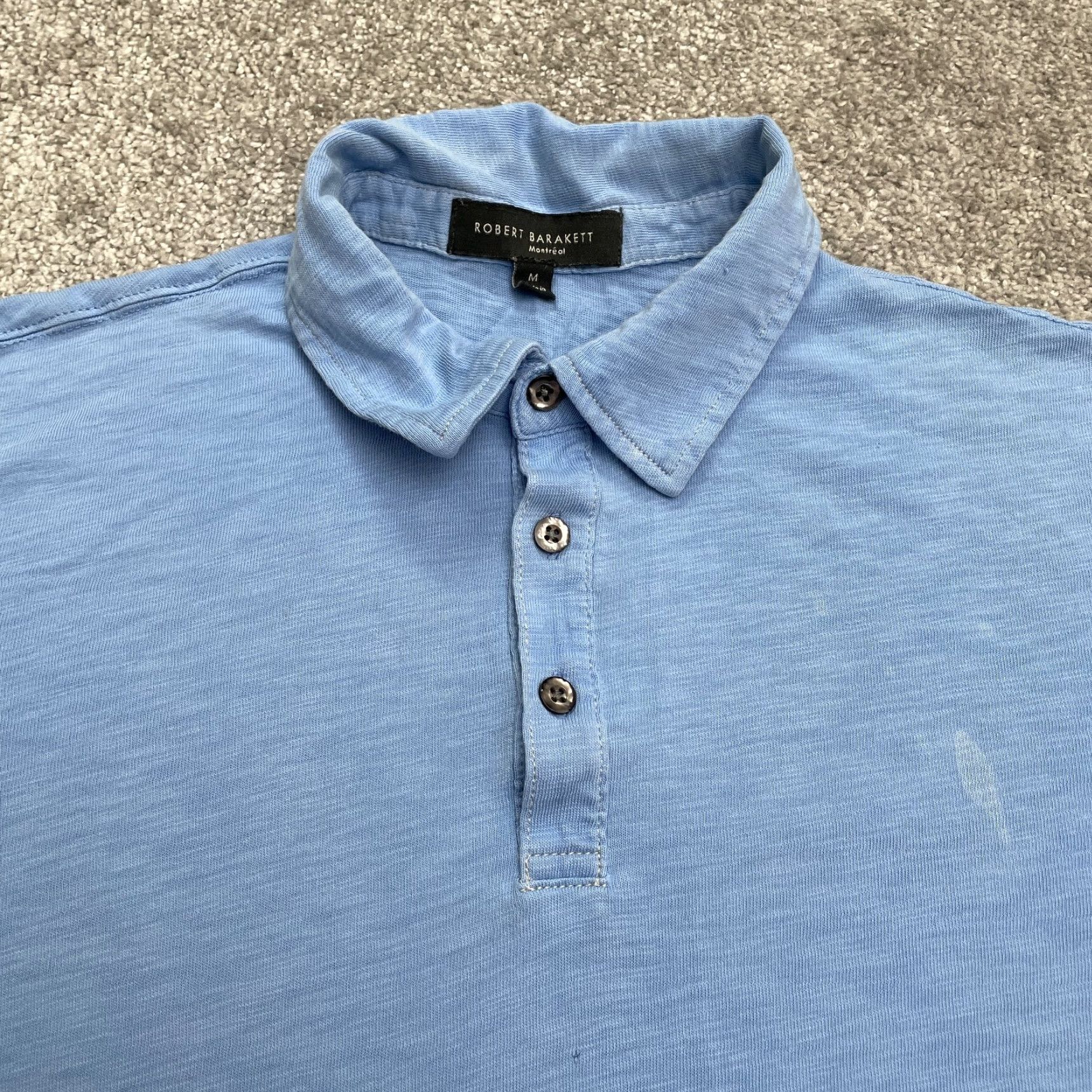Vintage Robert Barakett Polo Shirt Mens Medium Blue Short Sleeve Cotton Casual Preppy Activewear Size US M / EU 48-50 / 2 - 3 Thumbnail