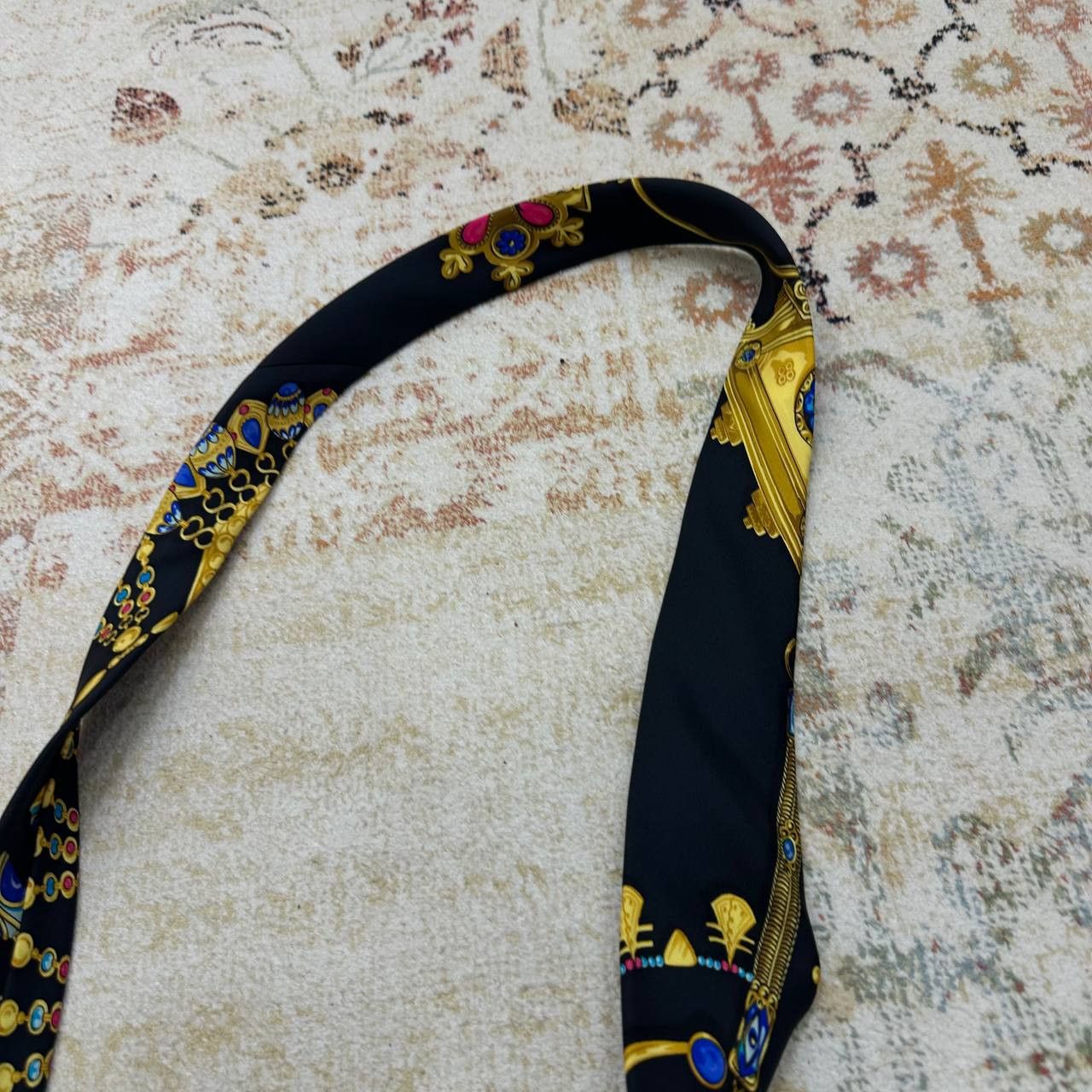 Hermes Luxury Hermes Tie Ties Hermes Paris Streetwear Black Rare Size ONE SIZE - 4 Thumbnail