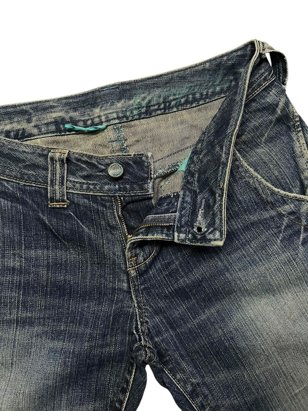 Big John Bell Bottom Vintage 00s Big John Japan - Faded Wash Jeans Size 29" - 9 Thumbnail