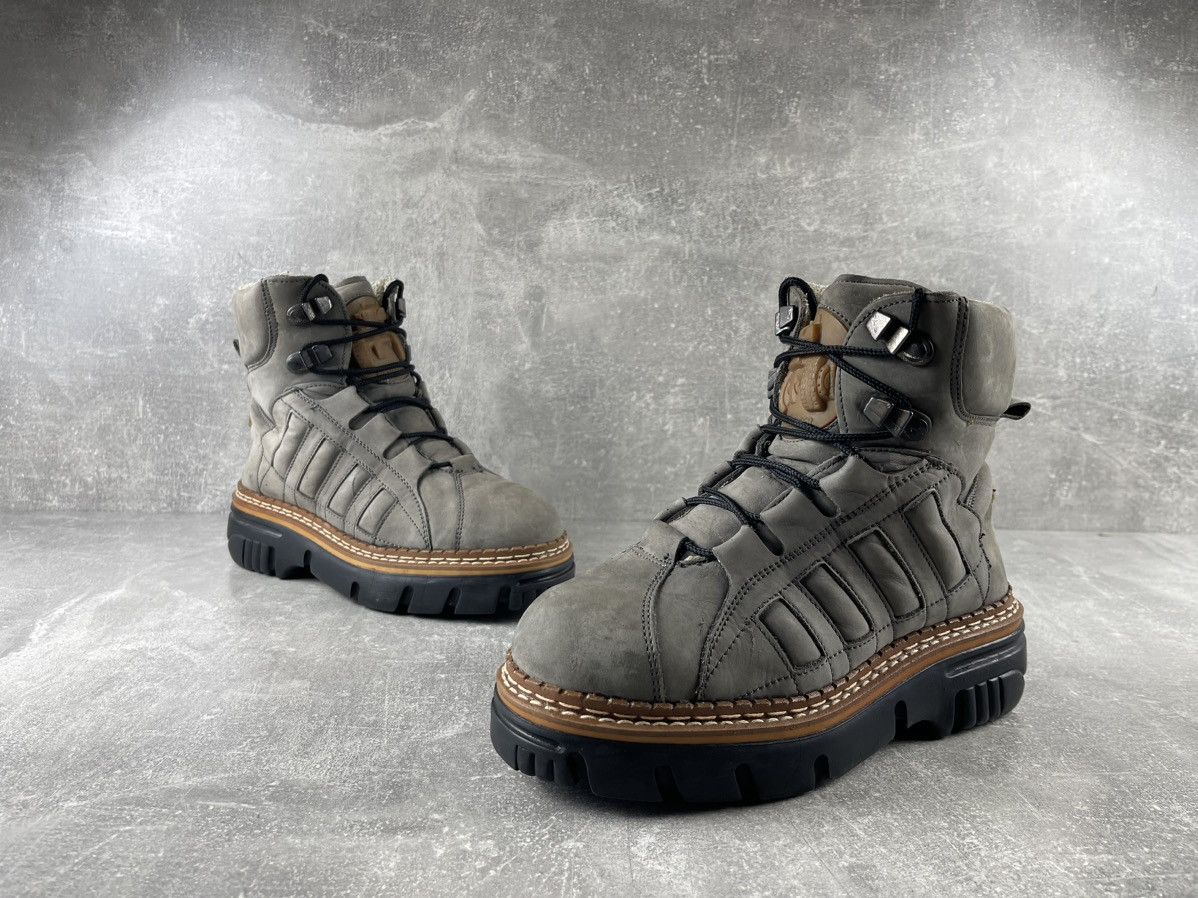 Other Bulldozer Y2K Suede Leather Chunky Combat Platform Boots Size US 7.5 / EU 40-41 - 4 Thumbnail