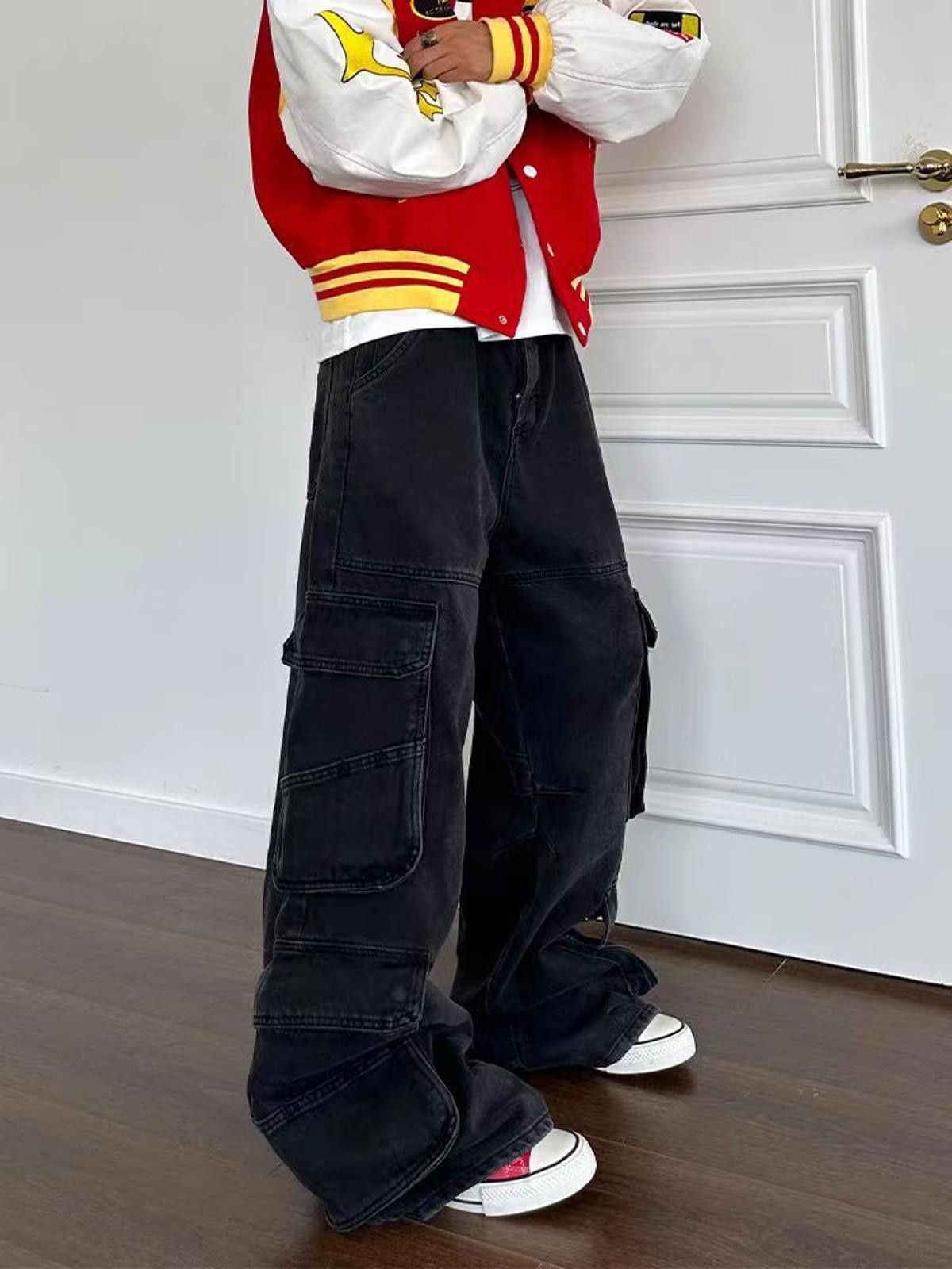 Other Black Baggy Cargo Pants Size US 34 / EU 50 - 1 Thumbnail