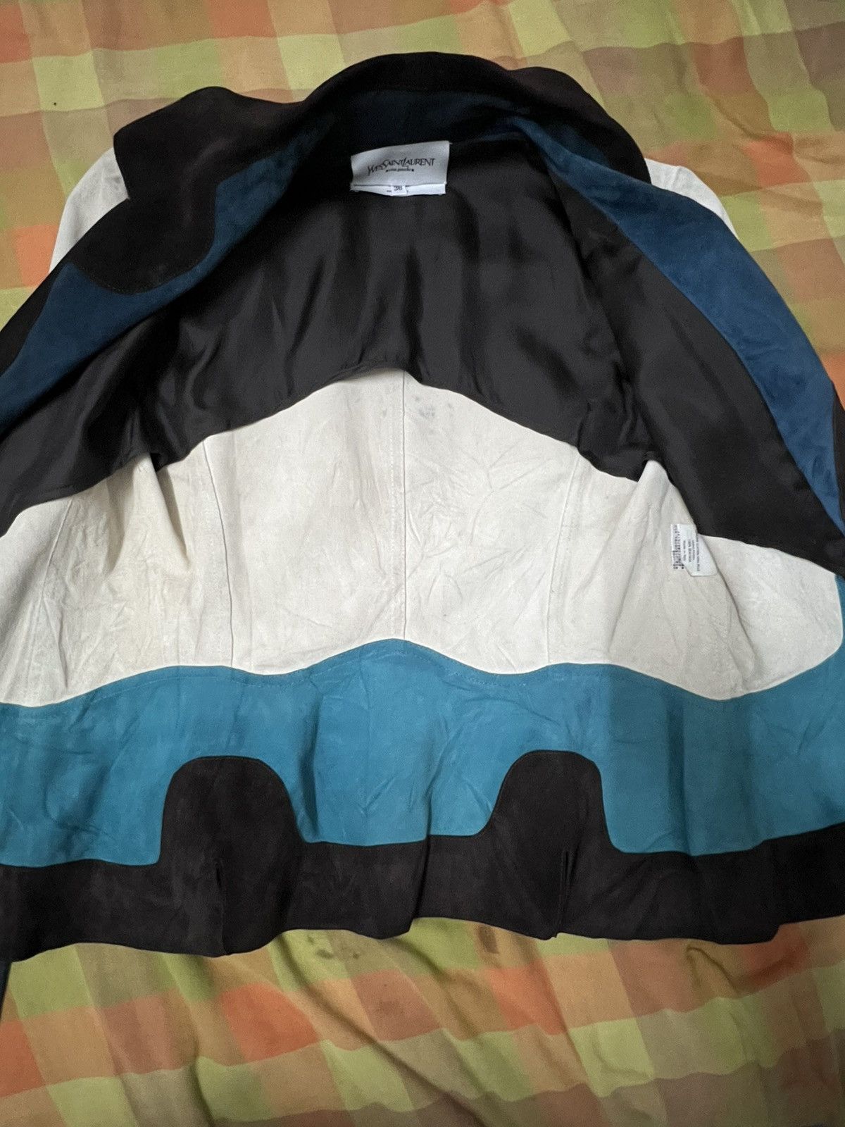 Seditionaries Yves Saint Laurent Multicolour Suede Jacket Size XS / US 0-2 / IT 36-38 - 5 Thumbnail