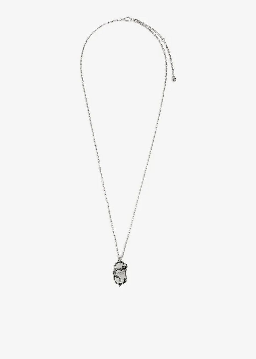 Alexander McQueen ALEXANDER MCQUEEN Snake & Skull silver tone pendant necklace Size ONE SIZE - 2 Thumbnail
