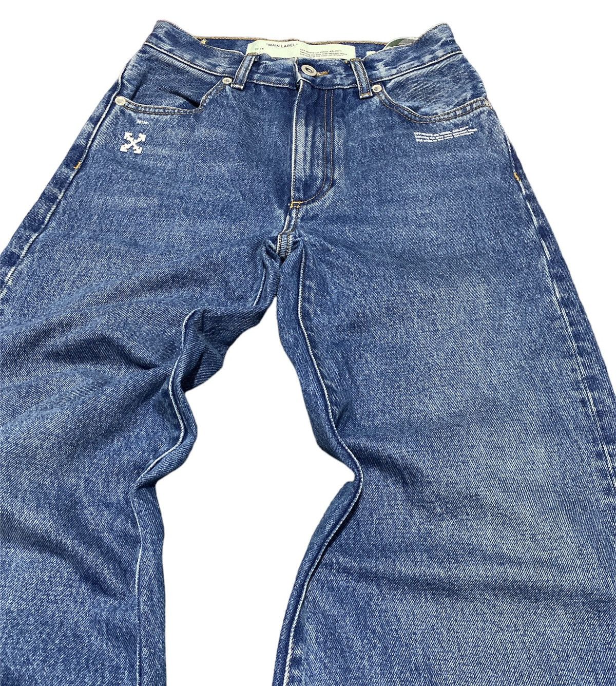 Off-White Off white virgil abloh baggy Flare denim Jeans Size 25" / US 0 / IT 36 - 4 Thumbnail
