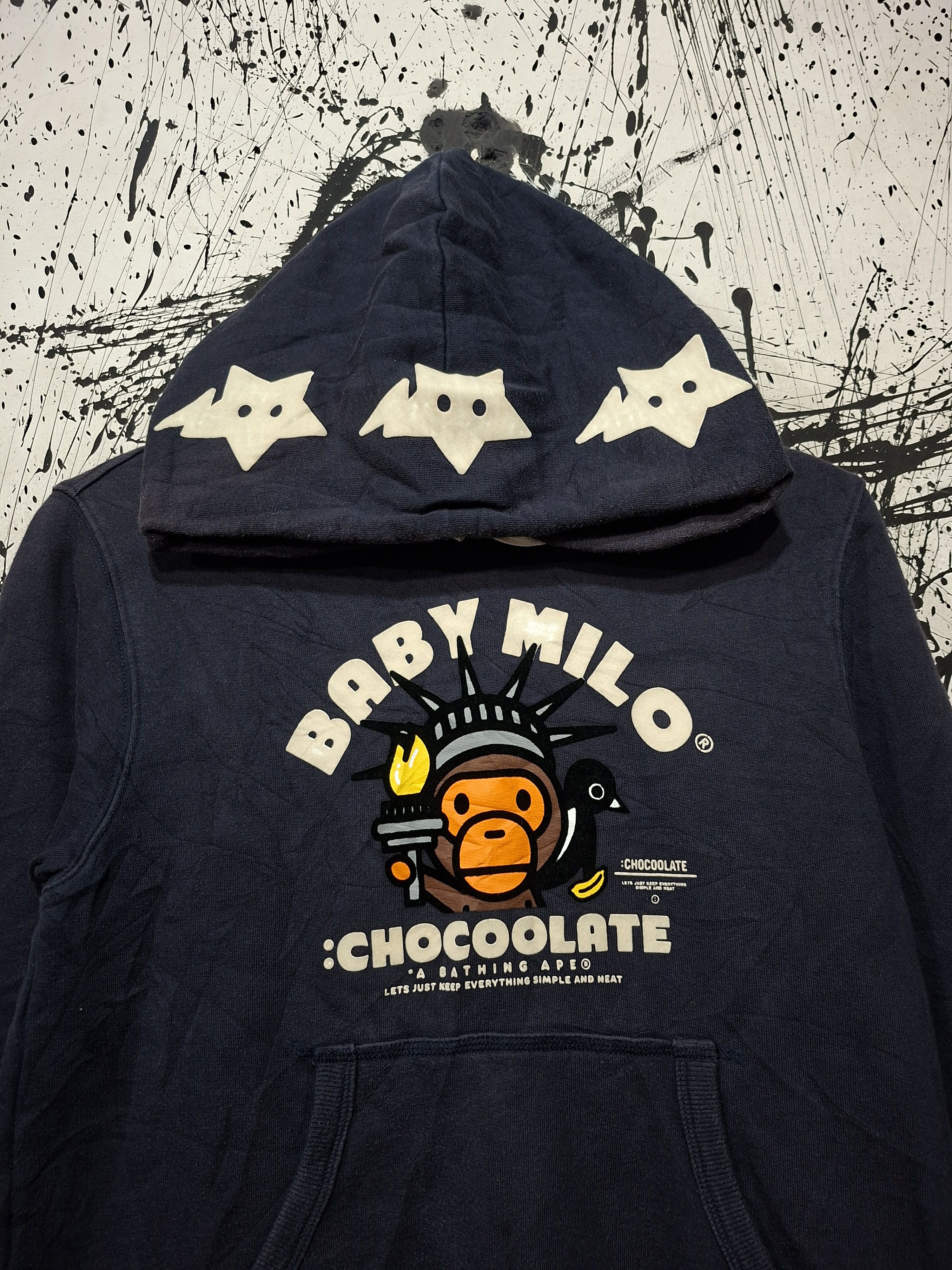 Bape × Chocolate BAPE X CHOCOLATE BABY MILO AW 2011 STATUE OF LIBERTY HOODIE Size US XS / EU 42 / 0 - 3 Thumbnail