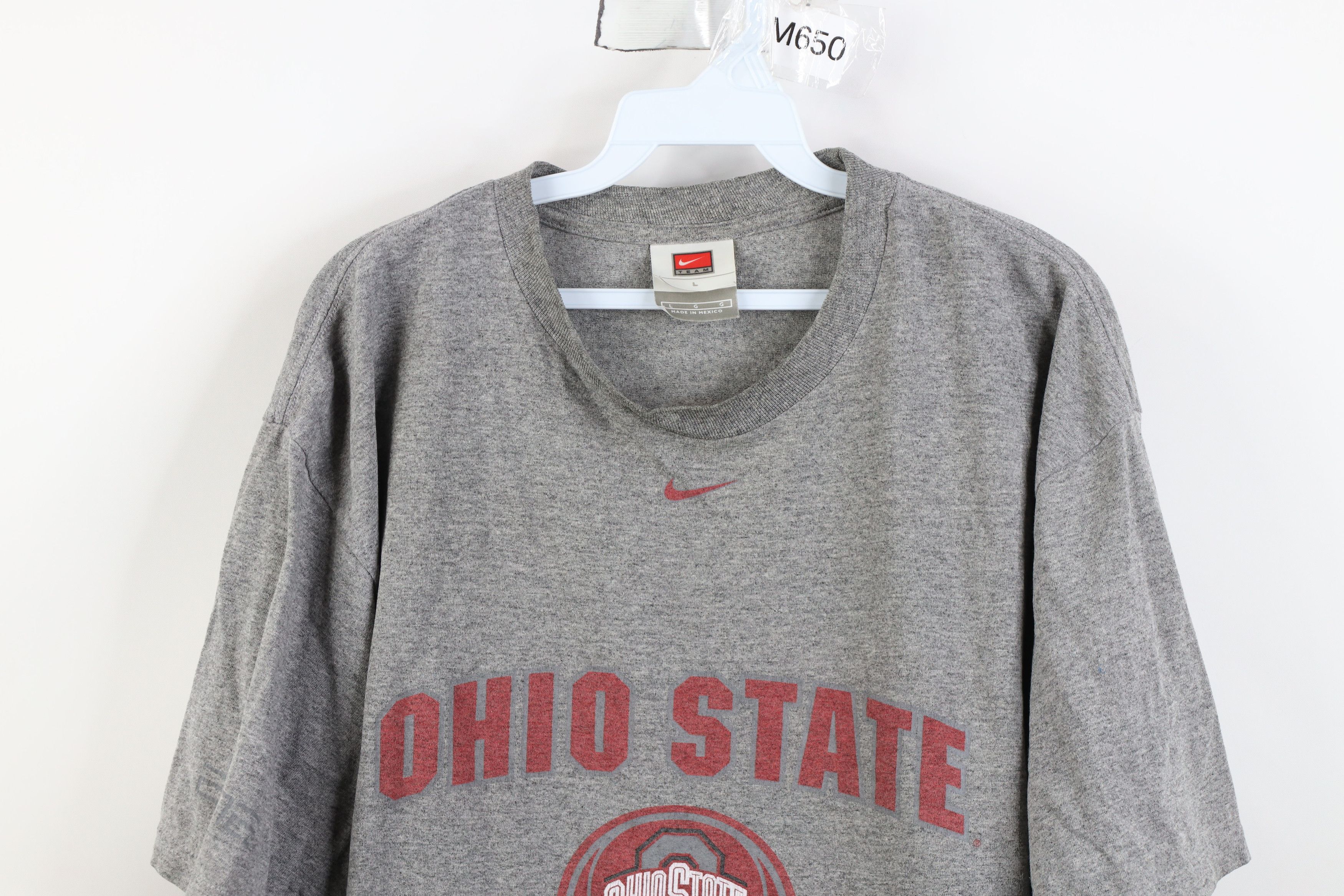 Nike Vintage Nike Mini Swoosh Ohio State University T-Shirt Size US L / EU 52-54 / 3 - 2 Thumbnail