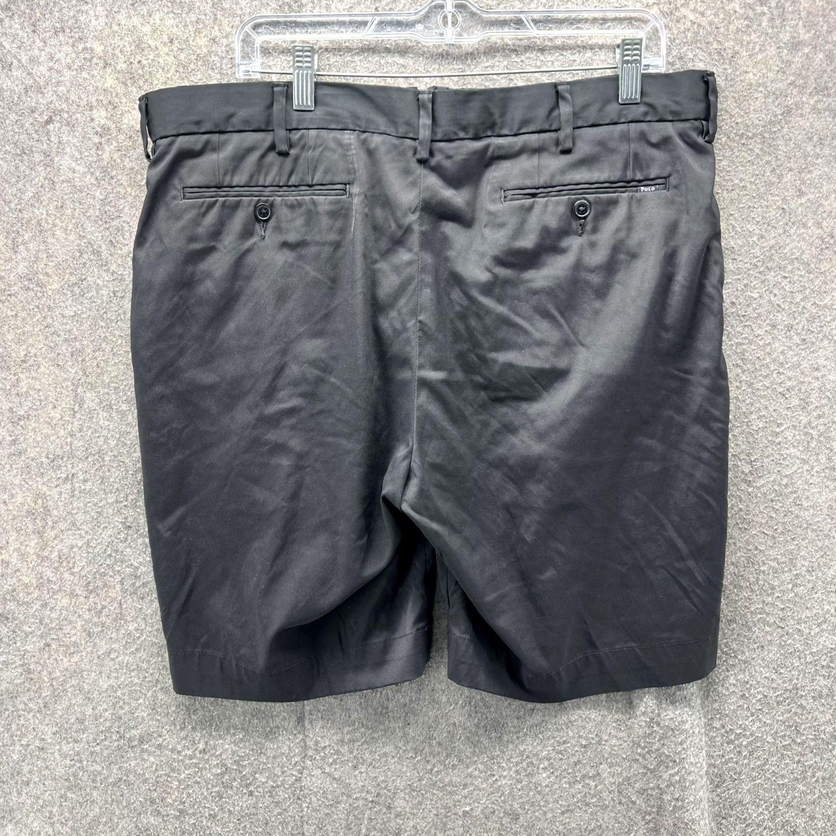 Polo Ralph Lauren Polo Ralph Lauren Shorts Mens 36 Black Performance Stretch Chino Classic Fit Polo Logo Front Pockets Flat Front Casual Mens Size US M / EU 48-50 / 2 - 2 Thumbnail