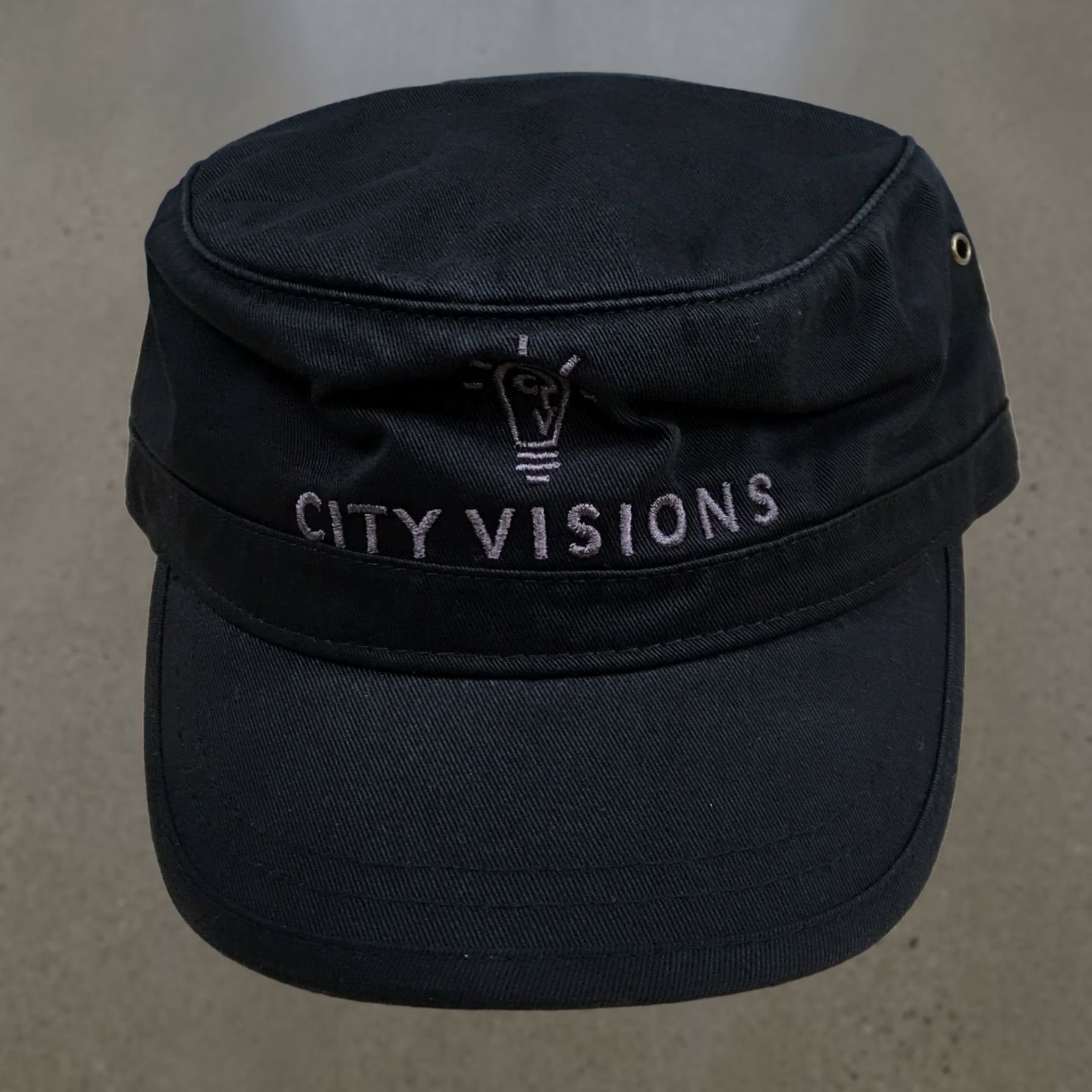 Vintage Econscious Army Cap Unisex Black One Size Embroidered Curved Brim City Visions Men Size ONE SIZE - 1 Thumbnail