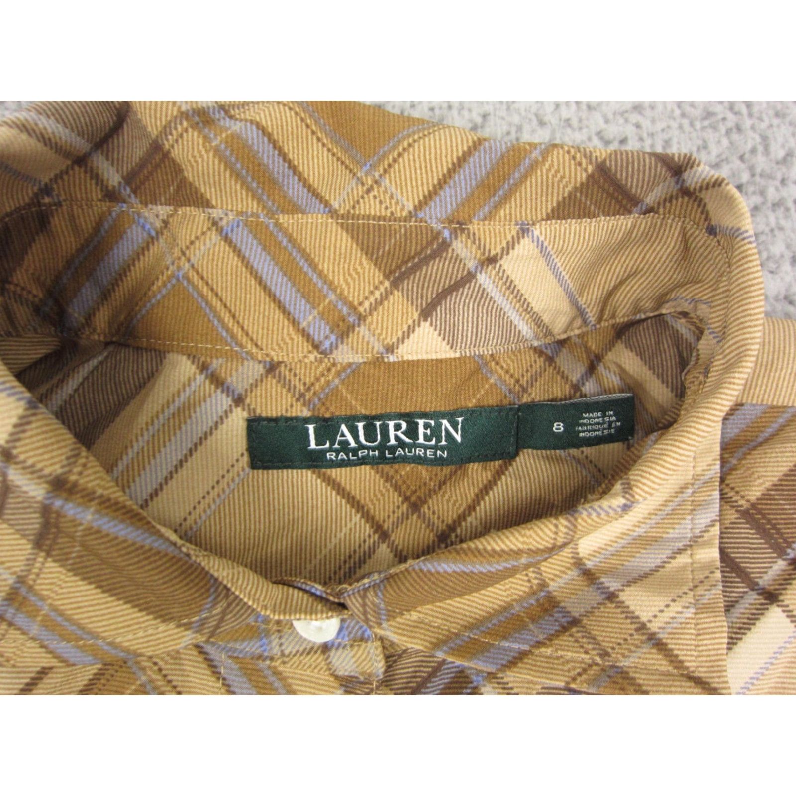 Ralph Lauren Ralph Lauren Shirt Dress Women 8 Yellow Plaid Button Front Long Sleeve LRL Shirt Dress Womens 8 Yellow Plaid Button Front Long Sleeve LRL Size M / US 6-8 / IT 42-44 - 3 Thumbnail
