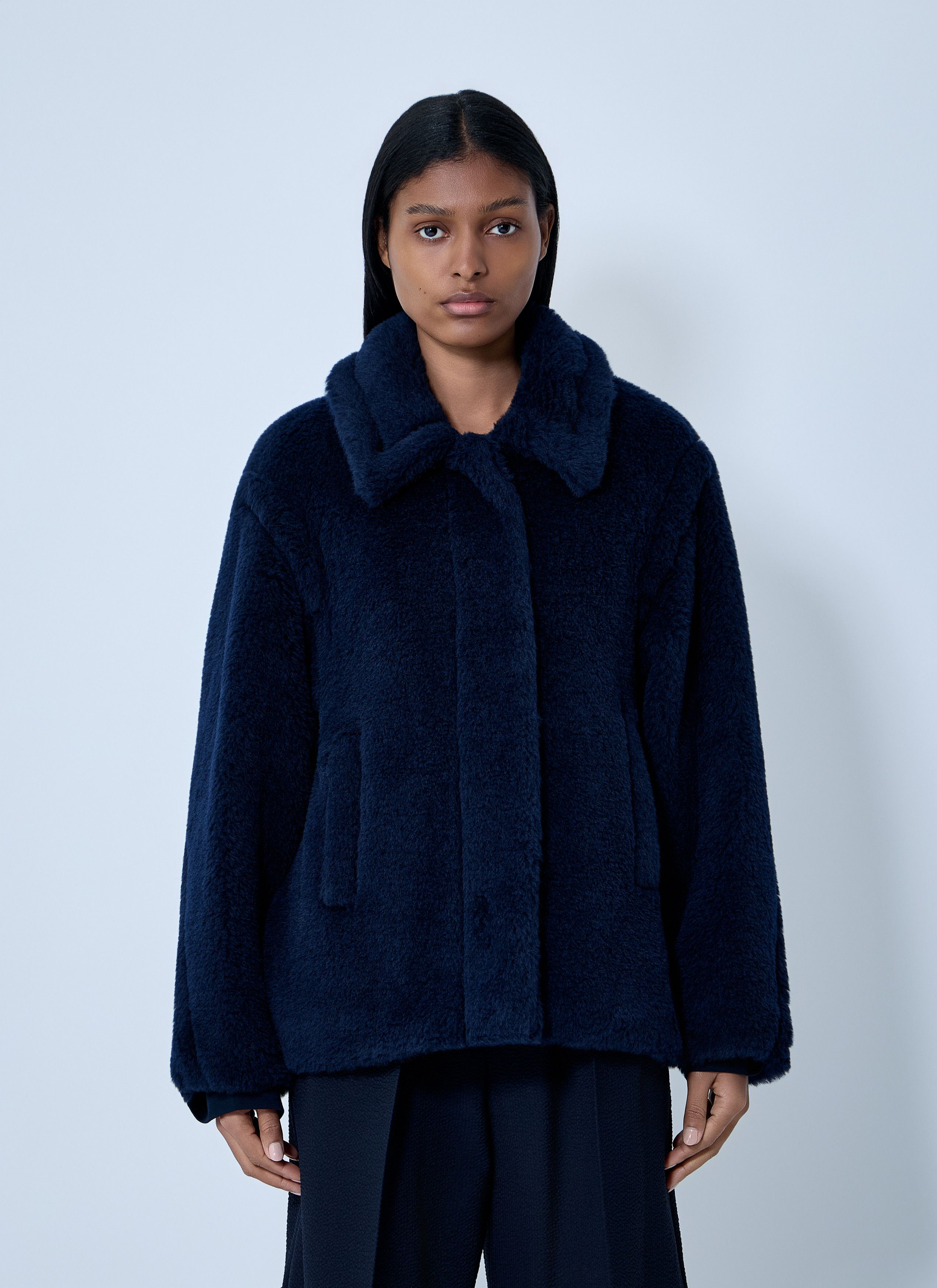 Max Mara Wool-And-Silk-Blend Coat Size M / US 6-8 / IT 42-44 - 1 Thumbnail