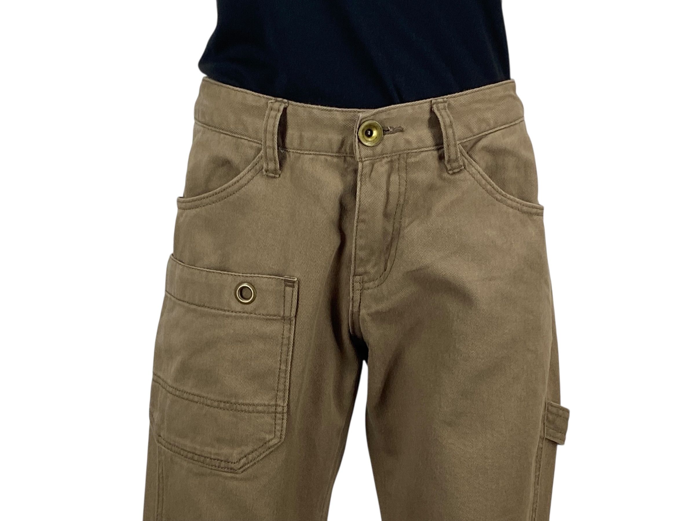 Japanese Brand Hickory Skateboard Pants Stripes Cargo Pants Size US 29 - 3 Thumbnail