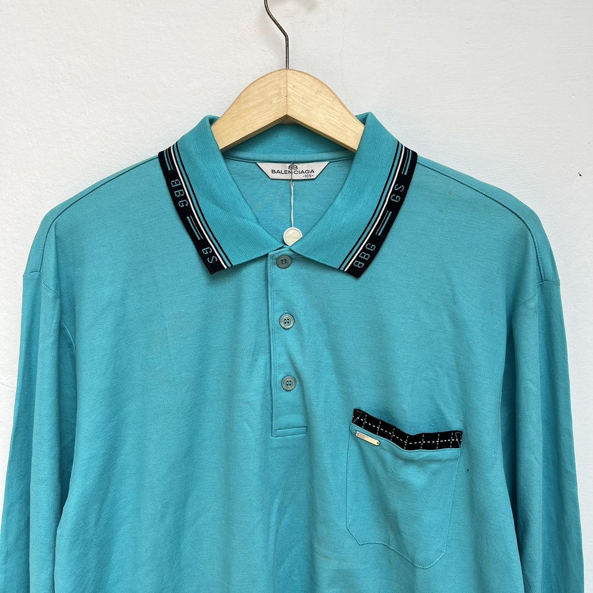 Balenciaga Vintage Dead Stock Balenciaga Polo Shirt Size US L / EU 52-54 / 3 - 3 Thumbnail