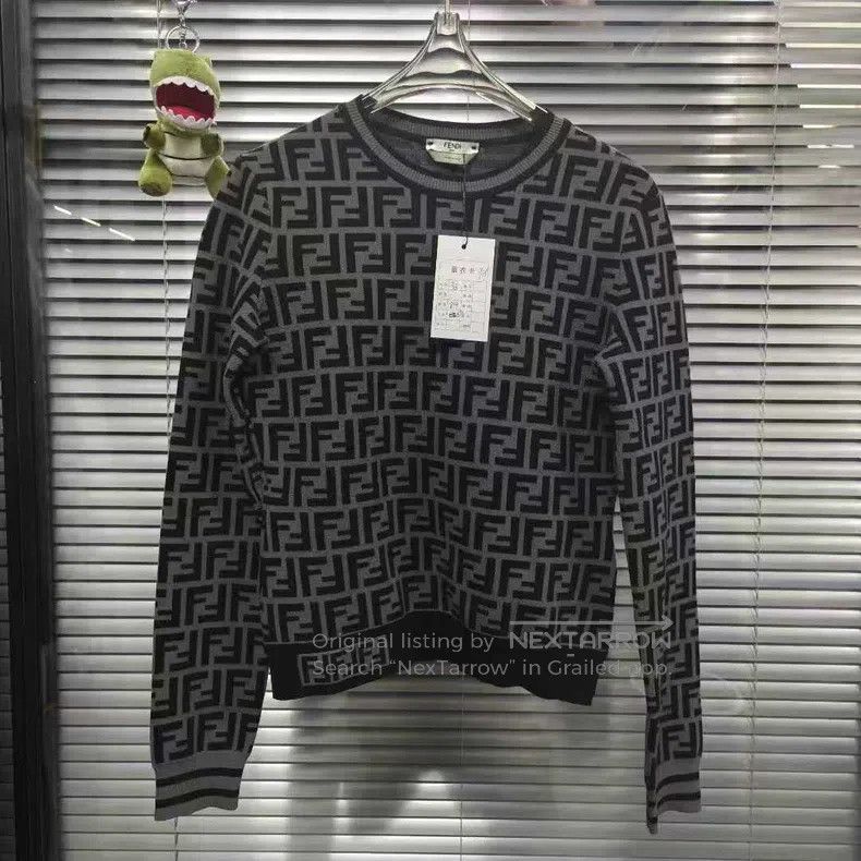 Fendi Fendi Black and grey Double F floral hoodie Size XXS / US 00 / IT 34 - 1 Thumbnail
