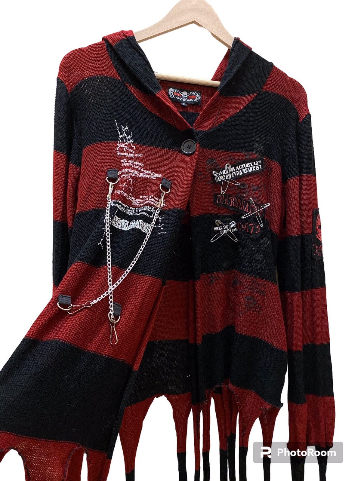 Japanese Brand 🔥QUICK SALE🔥 Mad Punks Mad Girl Cardigan Hoodie Sweater Size S / US 4 / IT 40 - 4 Thumbnail