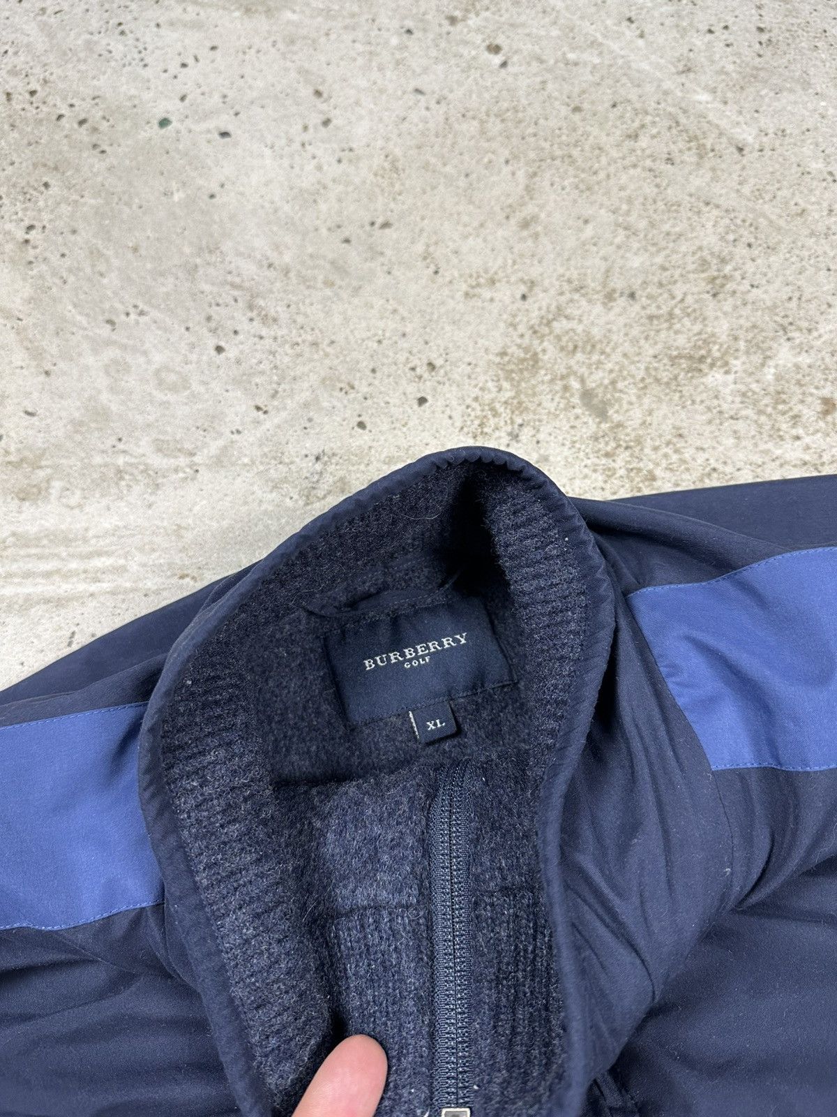 Burberry Vintage Y2K Burberry Golf Navy Track Jacket Wool Lining Size US XL / EU 56 / 4 - 9 Thumbnail