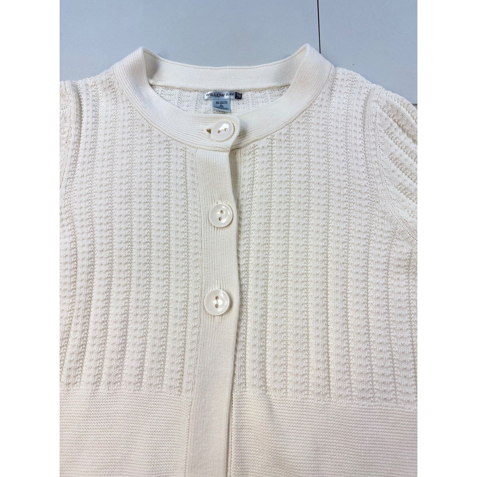 & Other Stories Willow Bay Button Front Cardigan Women's XL Cream Cotton Size XL / US 12-14 / IT 48-50 - 5 Thumbnail