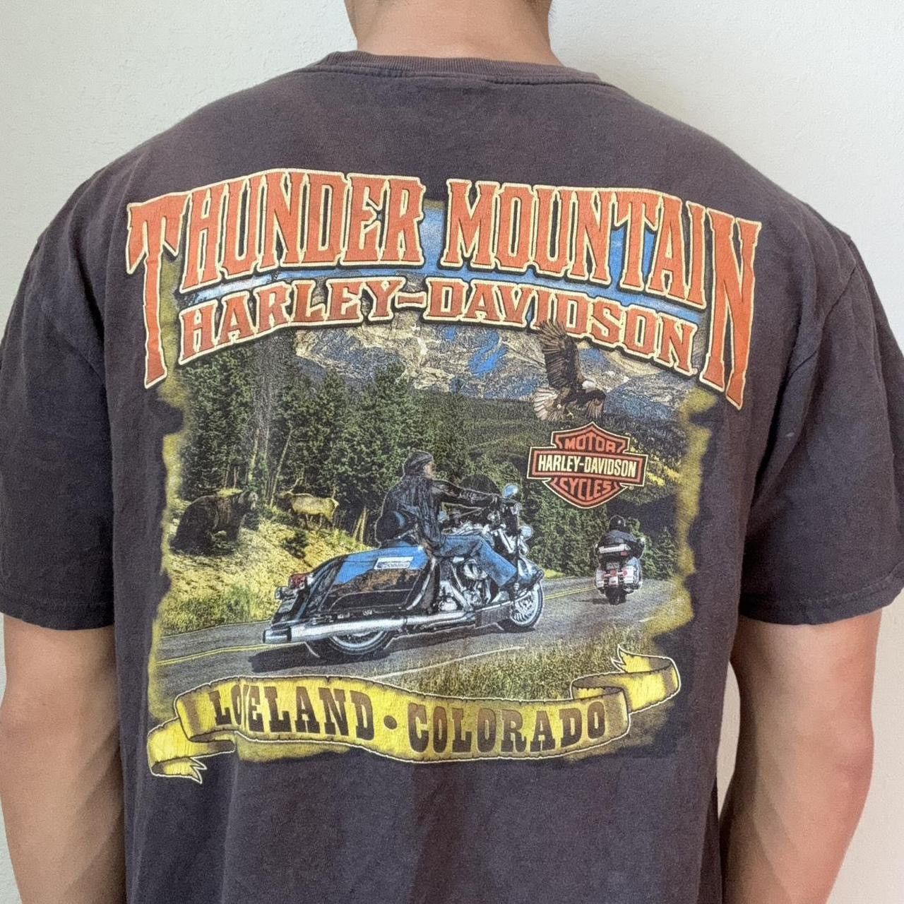 Harley Davidson × Vintage Vintage Harley Davidson Loveland Graphics Black Tee Shirt Size US L / EU 52-54 / 3 - 5 Thumbnail