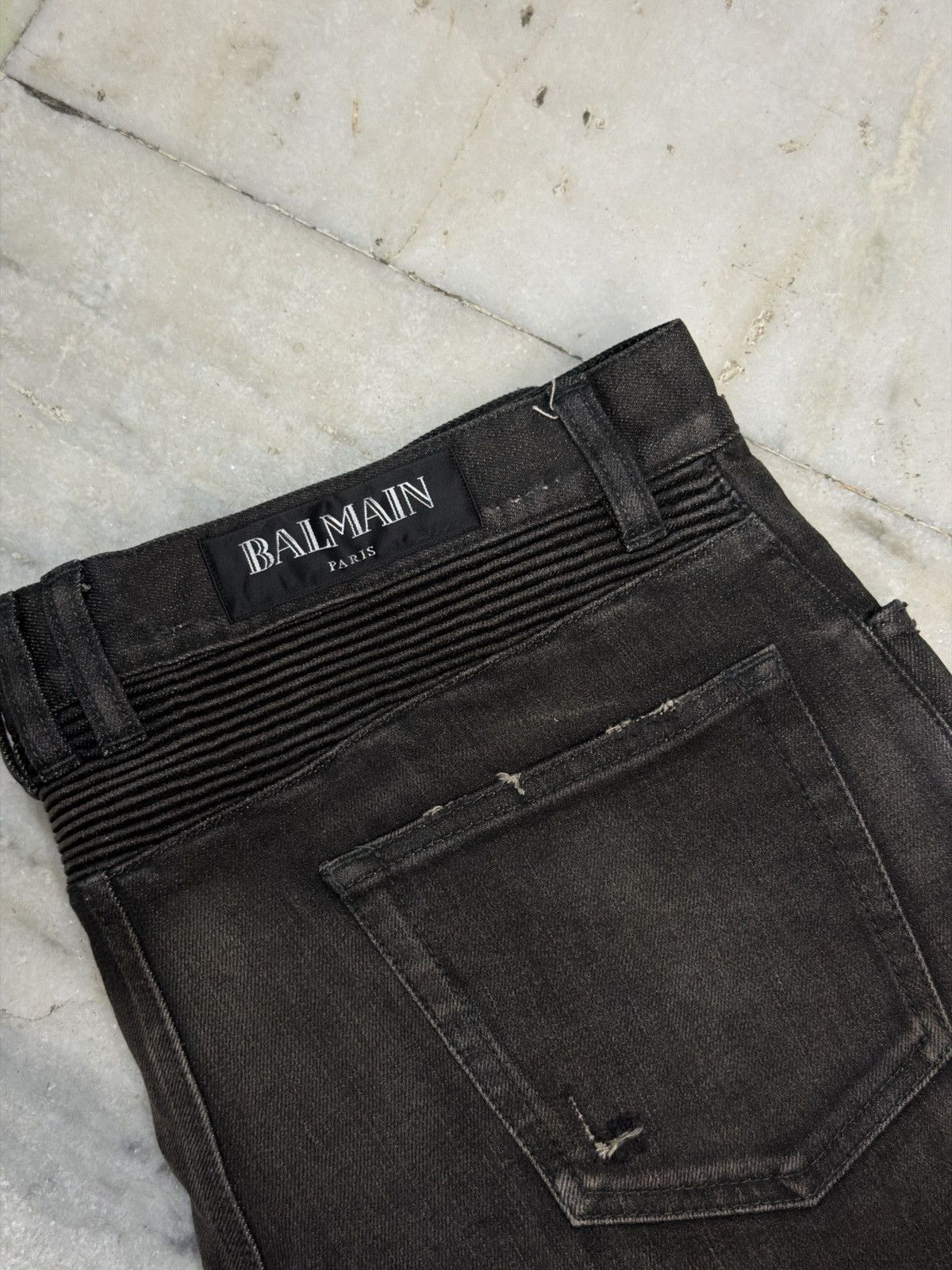 Balmain Balmain paris black Biker jeans Size US 33 - 16 Thumbnail