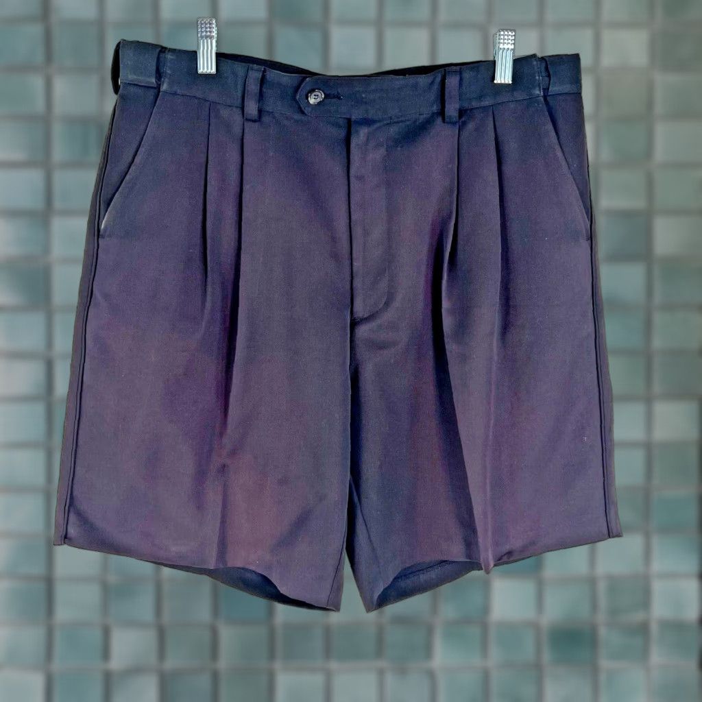 Izod Izod X.F.G. Chino Golf Shorts 36 Mid Rise Pleated Front Classic Blue Mens Size US 36 / EU 52 - 1 Thumbnail