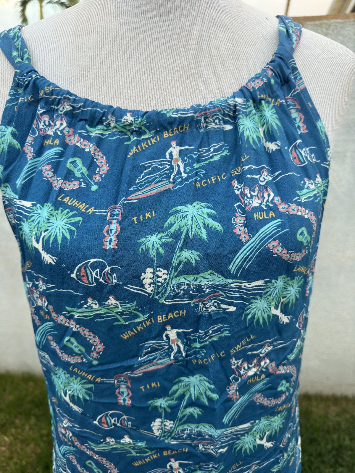 Reyn Spooner New Reyn Spooner One Fine day Tie Neck Women's XS Blue Size XS / US 0-2 / IT 36-38 - 3 Thumbnail
