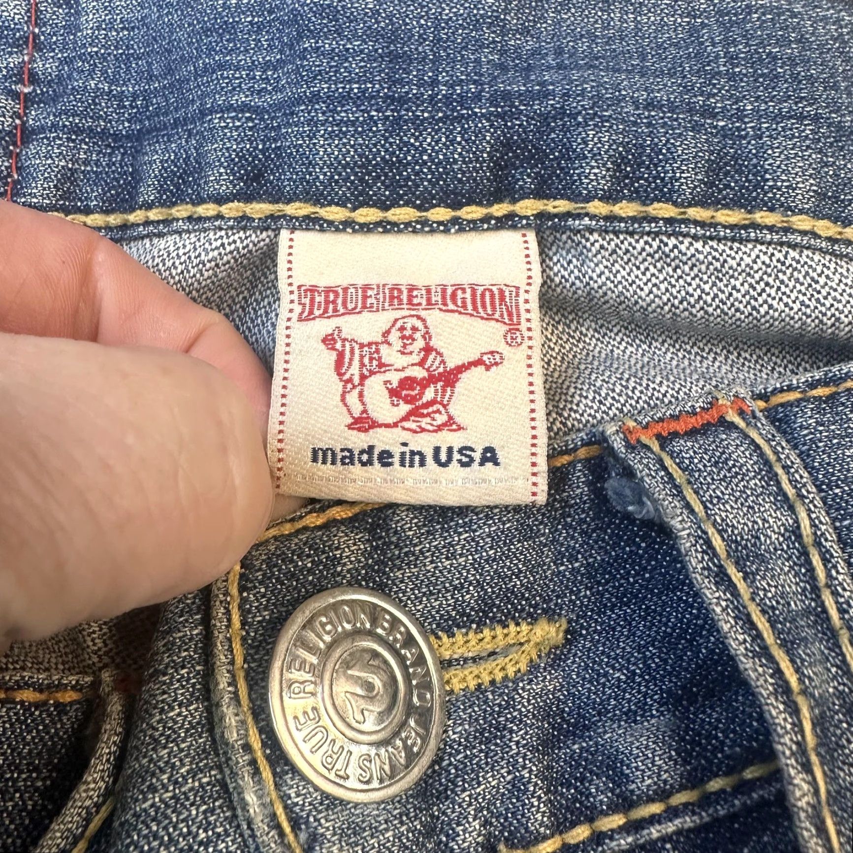 True Religion True Religion Jeans Mens Bootcut 34x33 Blue Joey Big T Denim Jeans White? (Note: Ensure only words from original title) Size US 30 / EU 46 - 6 Thumbnail